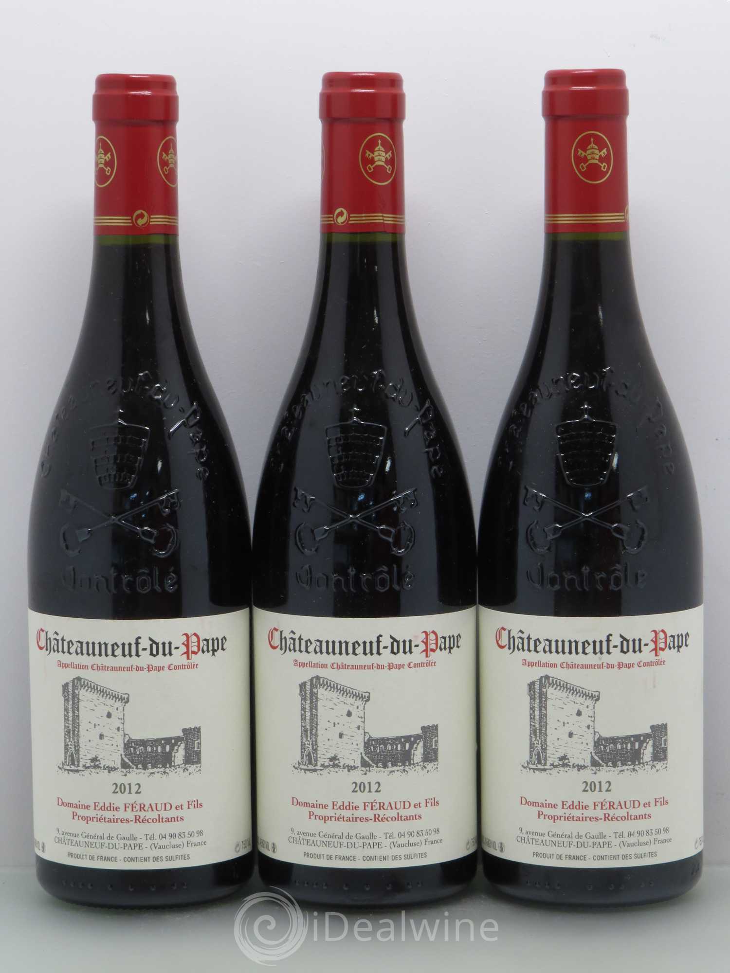 Châteauneuf-du-Pape Eddie Feraud (sans prix de réserve) 2012 - Posten von 6 Flaschen - 2