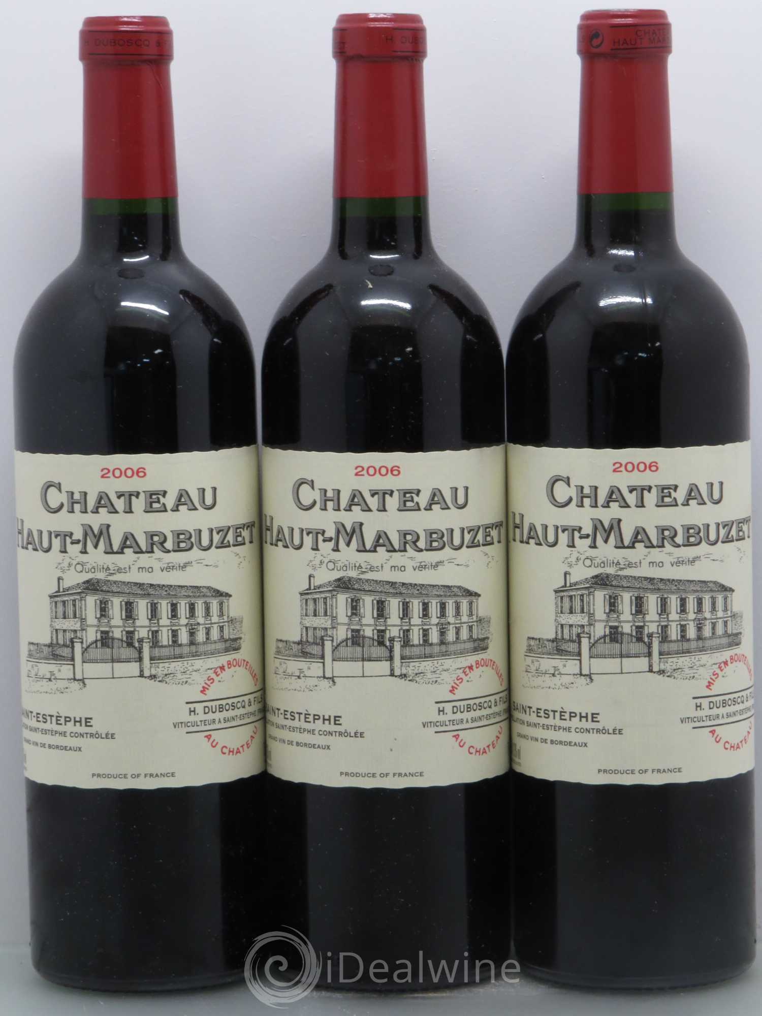 Château Haut Marbuzet 2006 - Lot de 3 bouteilles - 0