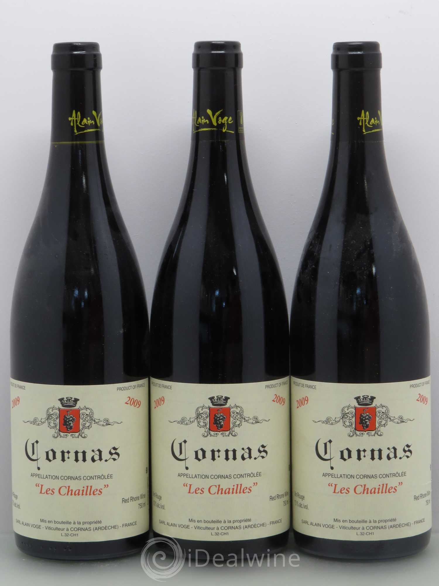 Cornas Les Chailles Alain Voge (Domaine) 2009 - Lot de 3 bouteilles - 0