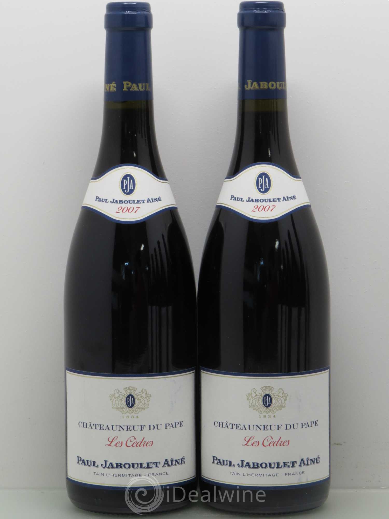 Châteauneuf-du-Pape Les Cedres. Paul Jaboulet Aine 2007 - Posten von 2 Flaschen - 0