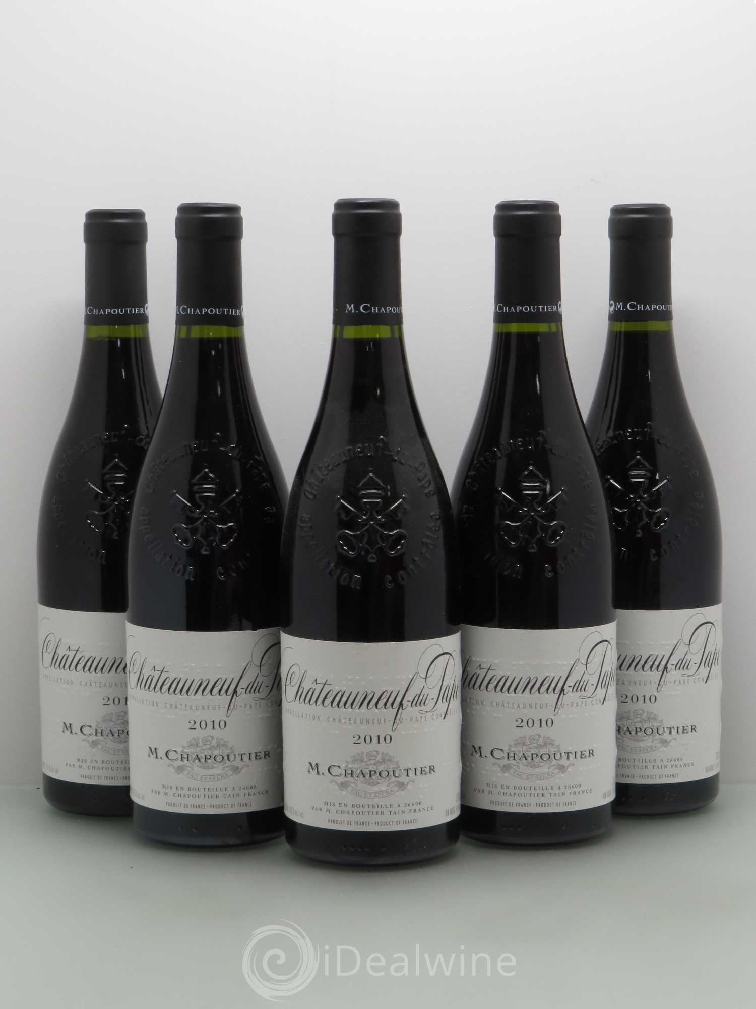 Châteauneuf-du-Pape M. Chapoutier 2010 - Lot de 5 bouteilles - 0