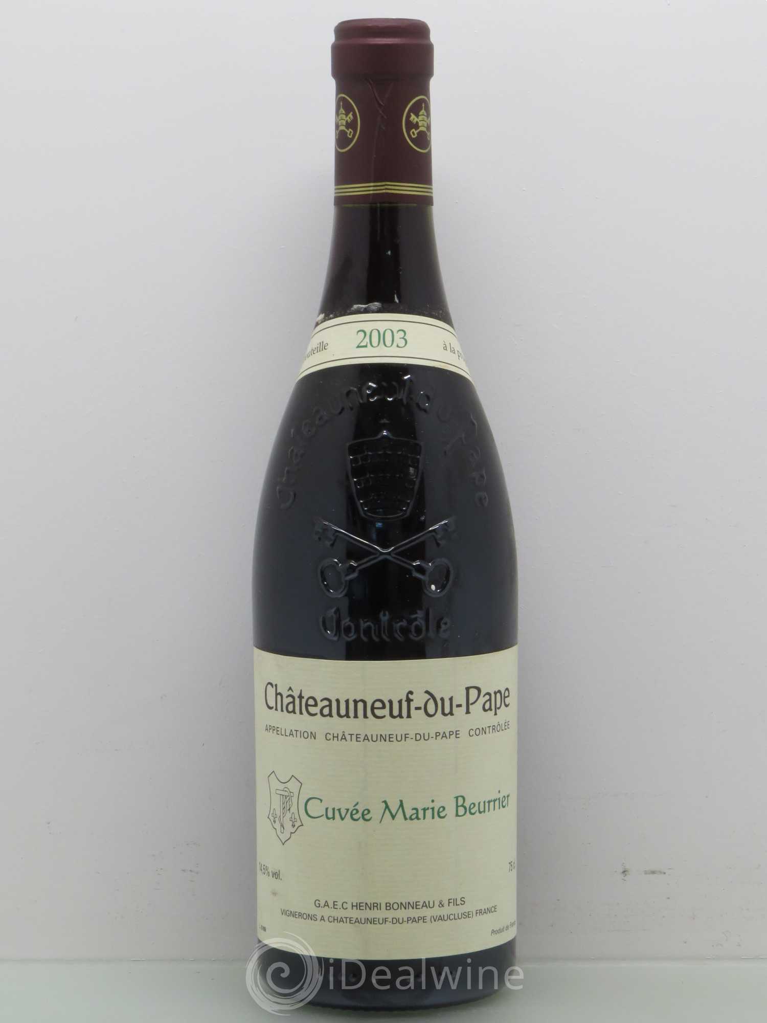 Châteauneuf-du-Pape Marie Beurrier Henri Bonneau & Fils 2003 - Lot de 1 bouteille - 0