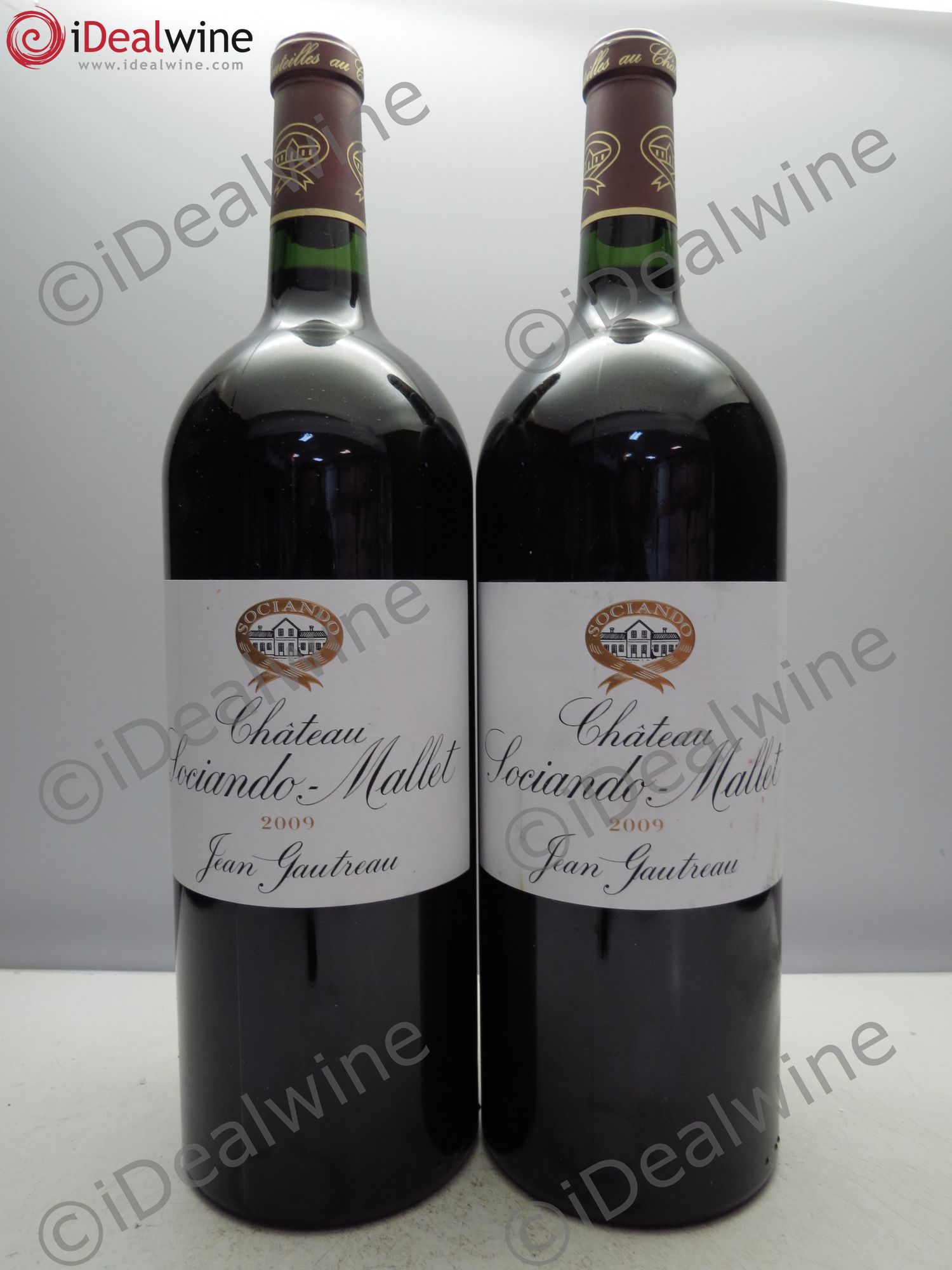 Château Sociando Mallet 2009 - Lot de 2 magnums - 0