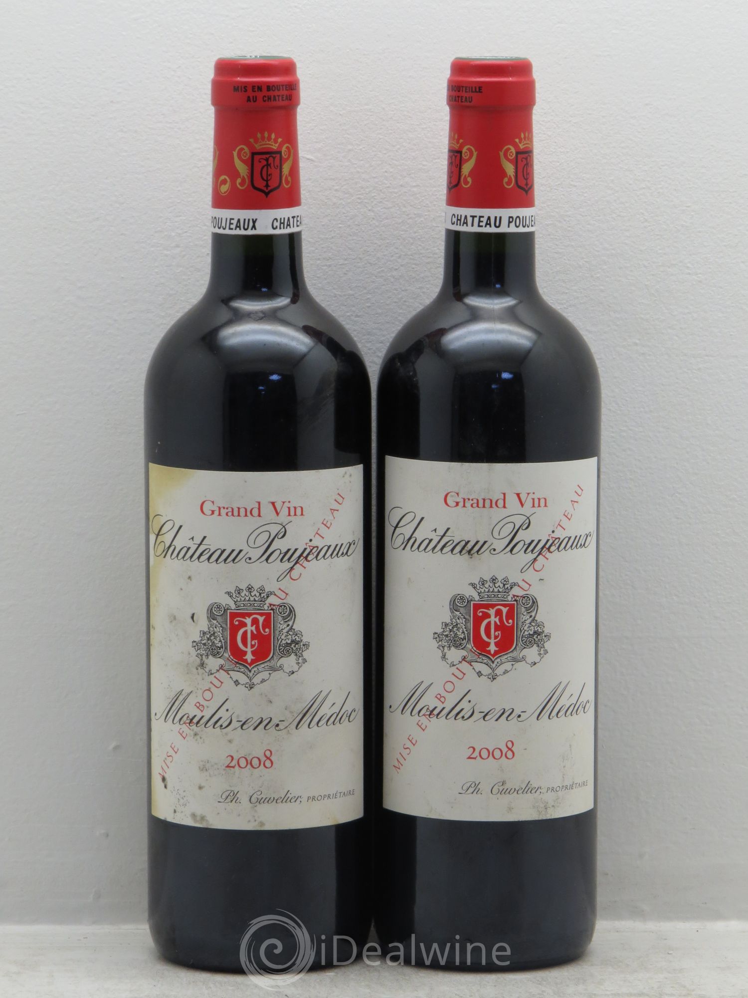 Château Poujeaux 2008 - Lot de 2 bouteilles - 0