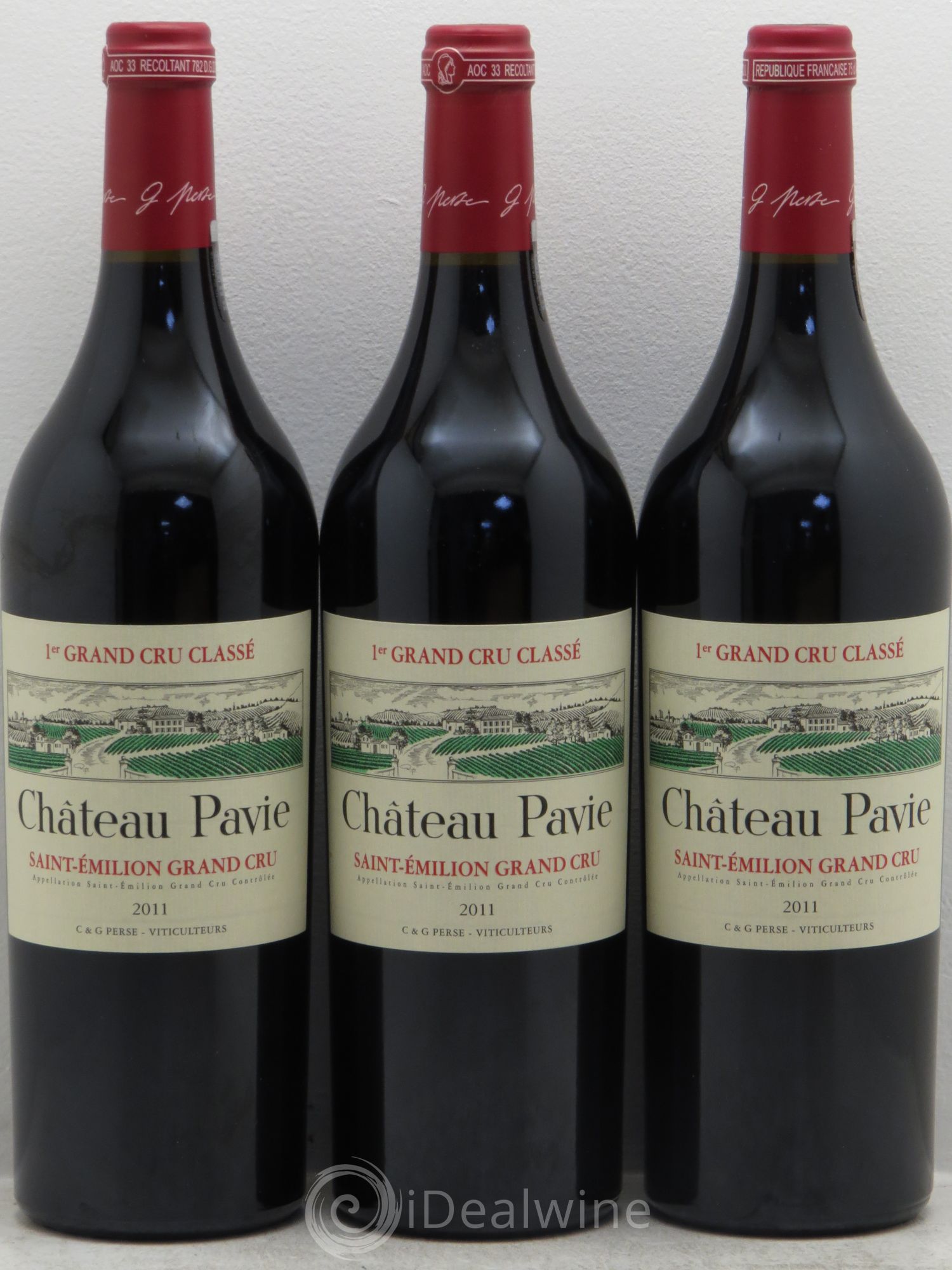 Château Pavie 1er Grand Cru Classé A 2011 - Lot de 3 bouteilles - 0