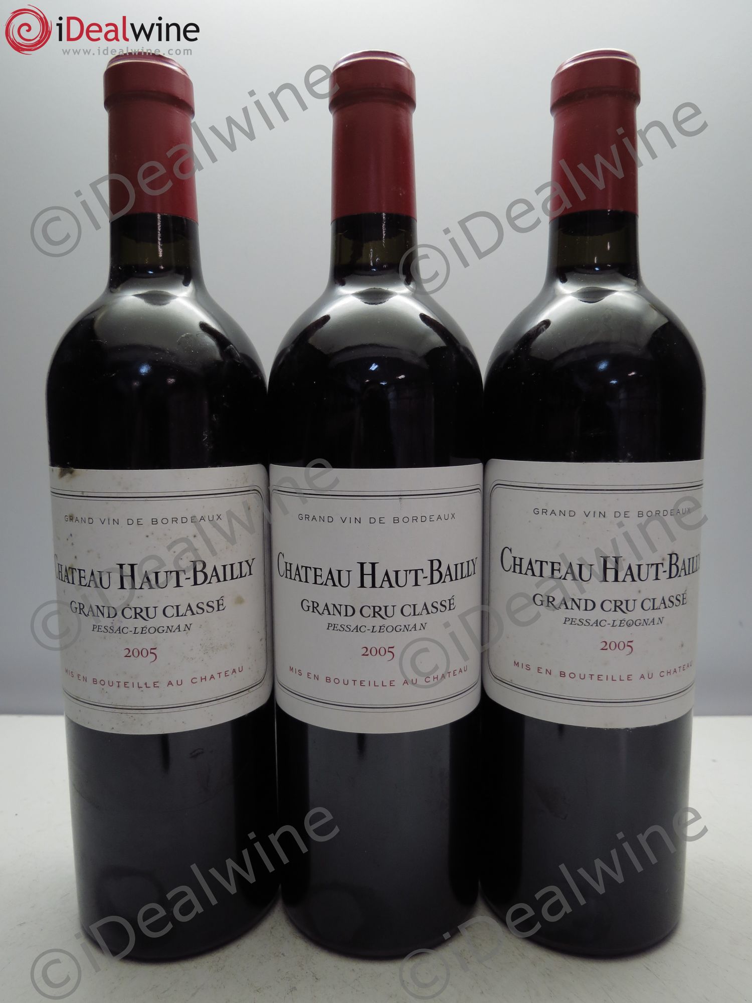 Château Haut-Bailly Cru Classé de Graves 2005 - Lot de 3 bouteilles - 0