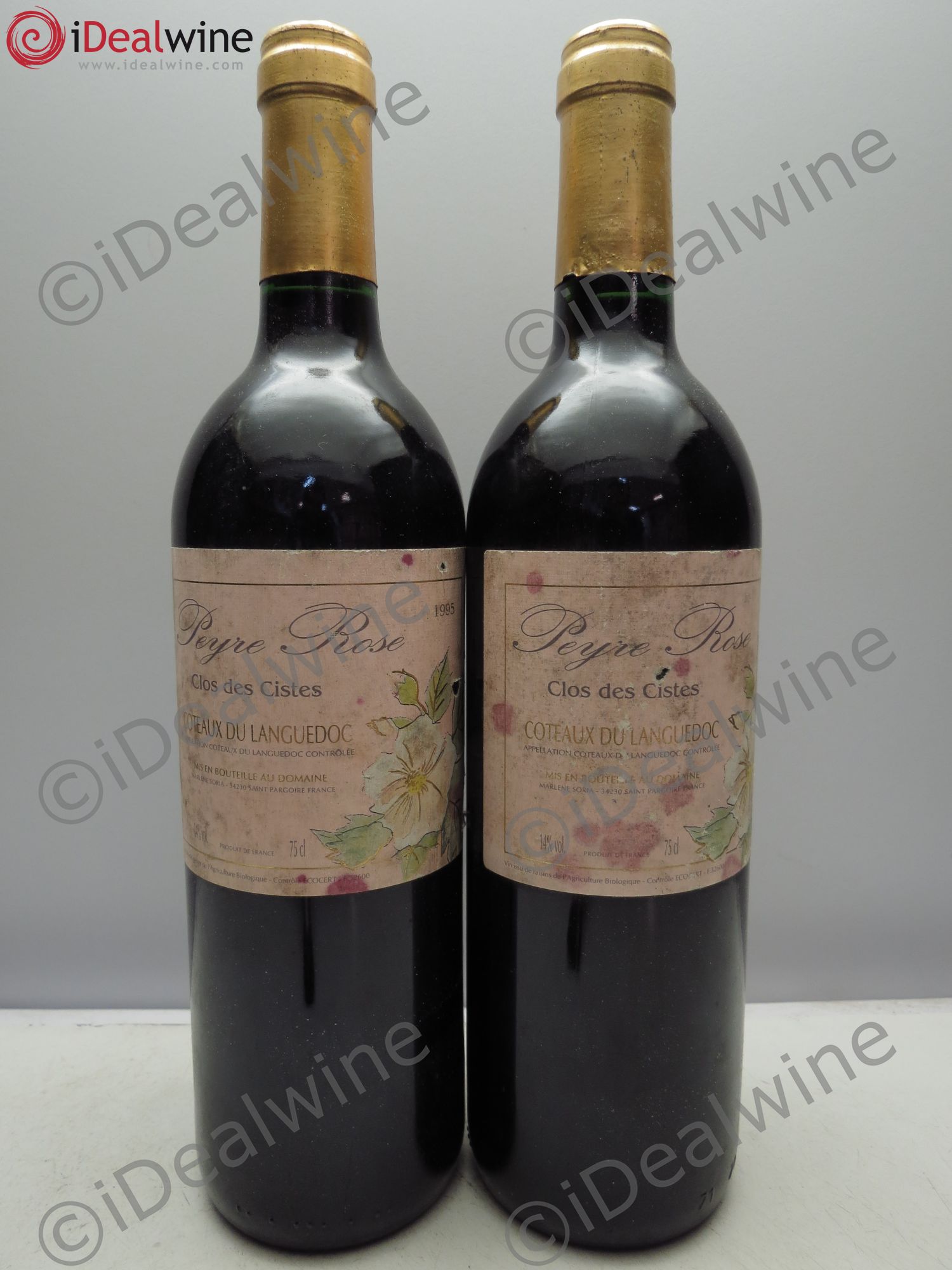 Vin de France (anciennement Coteaux du Languedoc) Domaine Peyre Rose Les Cistes Marlène Soria 1995 - Lot de 2 bouteilles - 0
