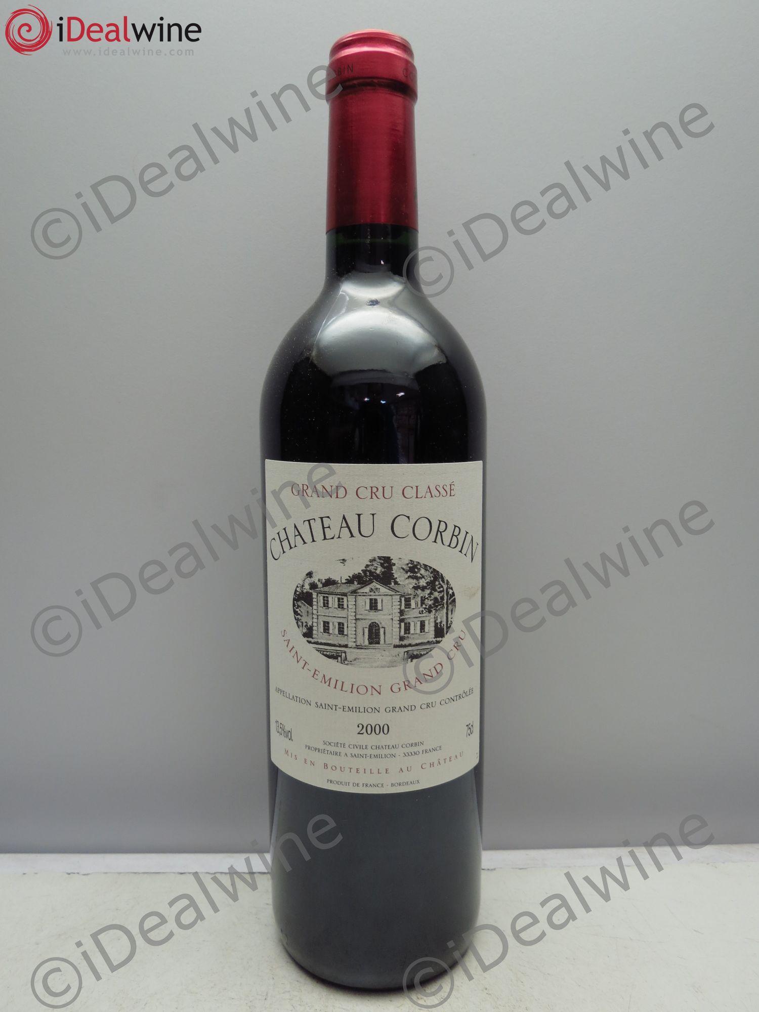 Château Corbin Grand Cru Classé 2000 - Lot de 12 bouteilles - 0