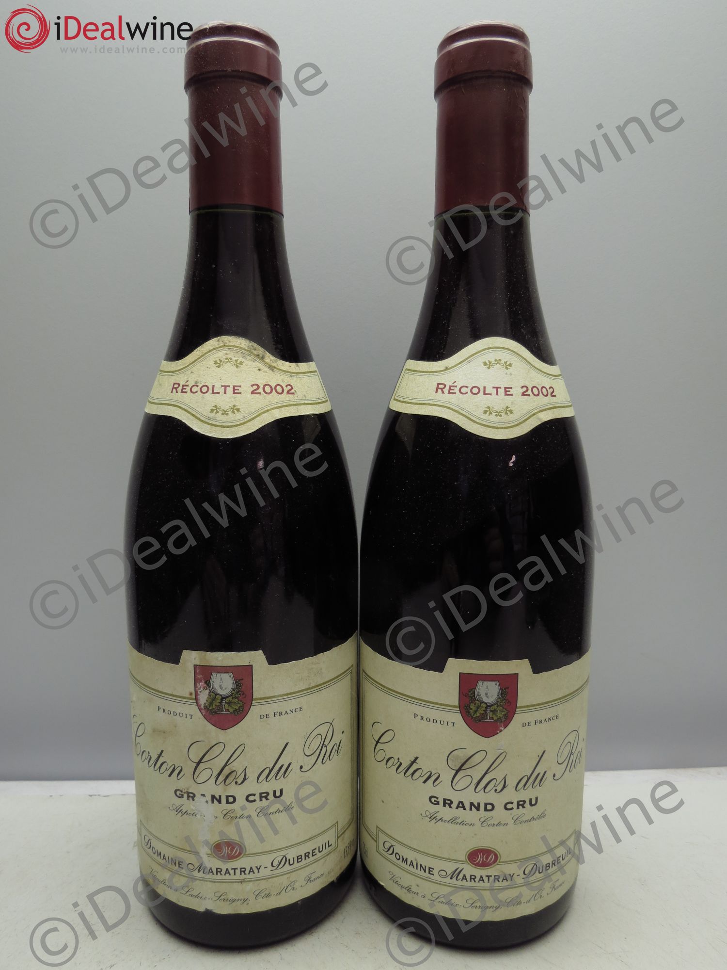 Corton Grand Cru Maratray Dubreuil 2002 - Lot de 2 bouteilles - 0