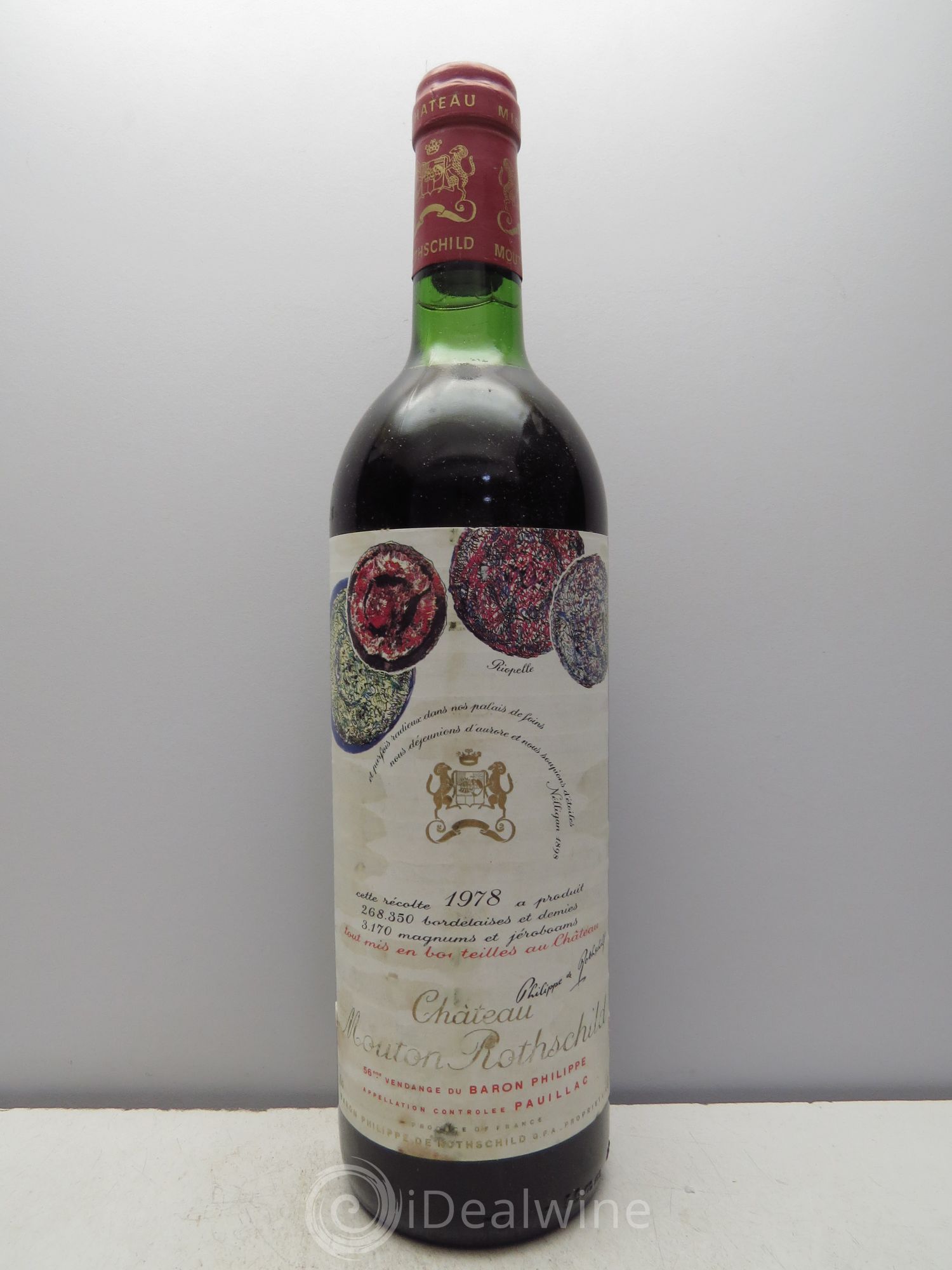 Château Mouton Rothschild 1er Grand Cru Classé 1978 - Lot de 1 bouteille - 0