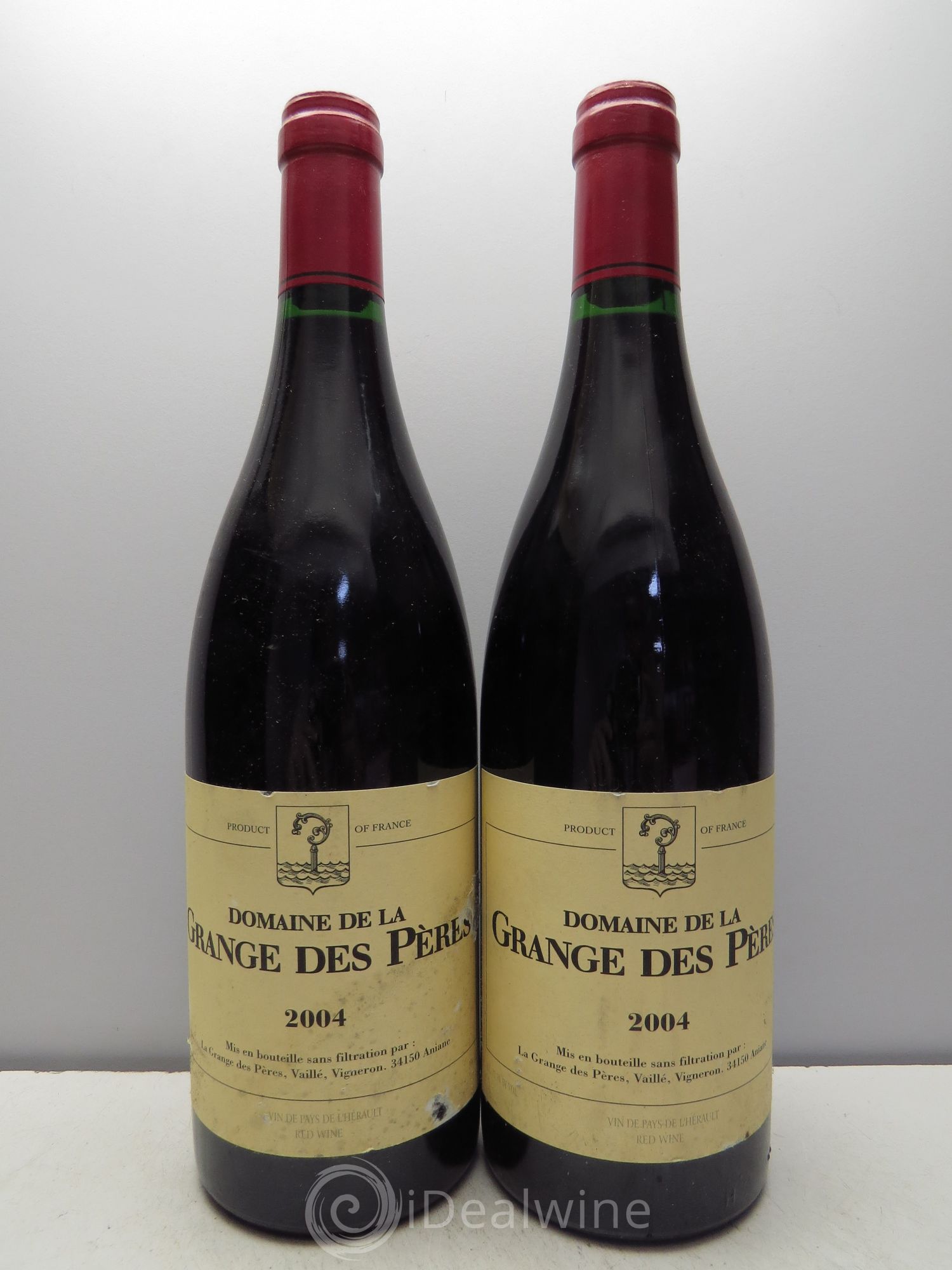 Pays d'Hérault Grange des Pères Laurent Vaillé 2004 - Lot de 2 bouteilles - 0