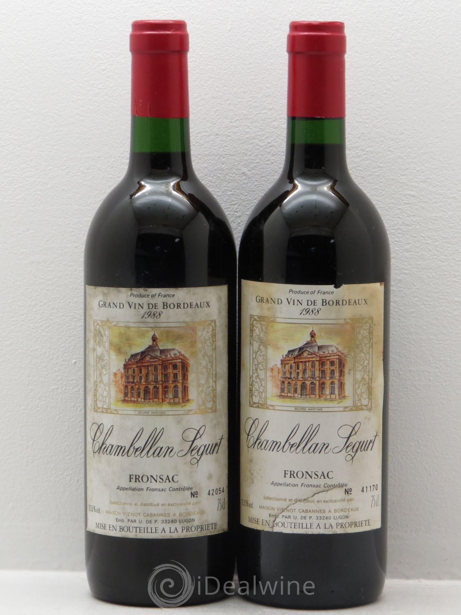 Fronsac Chambellan Segurt (sans prix de réserve) 1988 - Posten von 2 Flaschen - 0