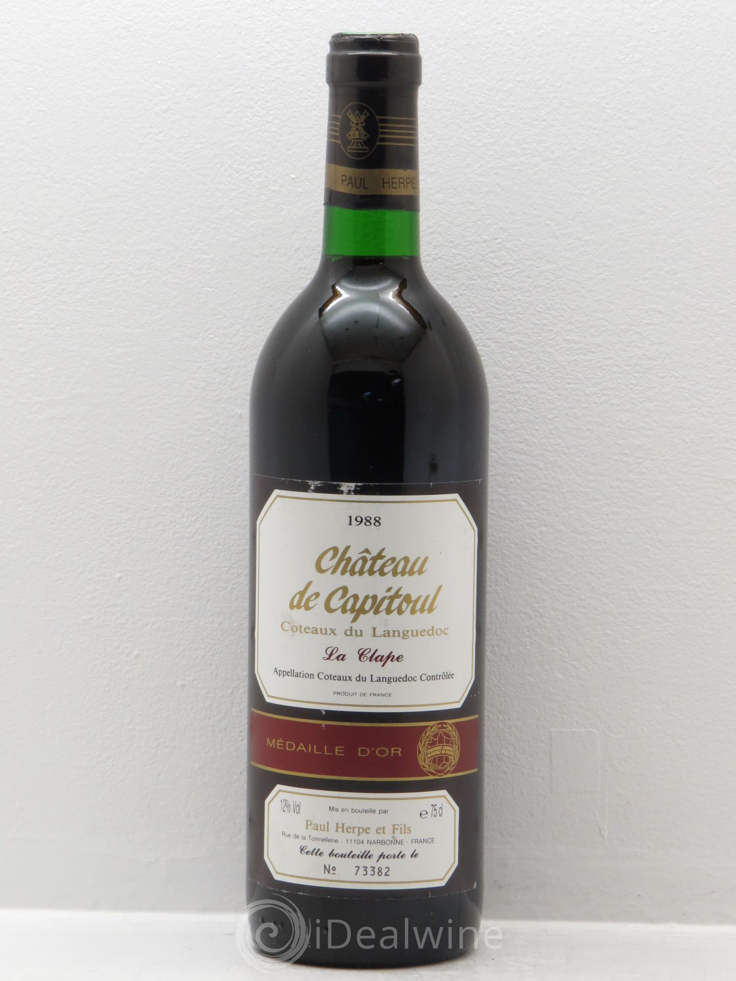Coteaux du Languedoc Château de Capitoul .La Clape (sans prix de réserve) 1988 - Posten von 1 Flasche - 0