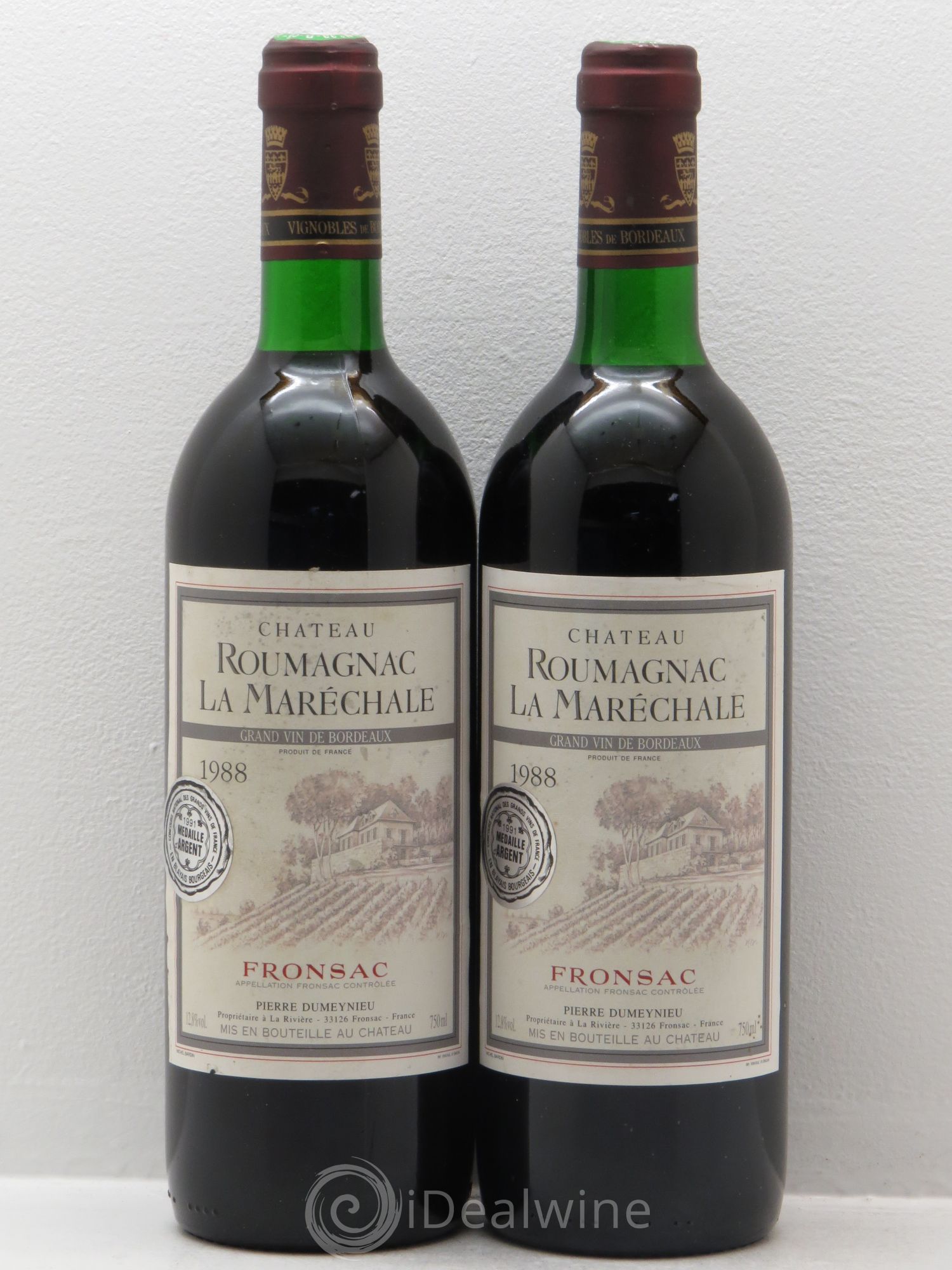 Fronsac Château Roumagnac .La Maréchale (sans prix de réserve) 1988 - Posten von 2 Flaschen - 0
