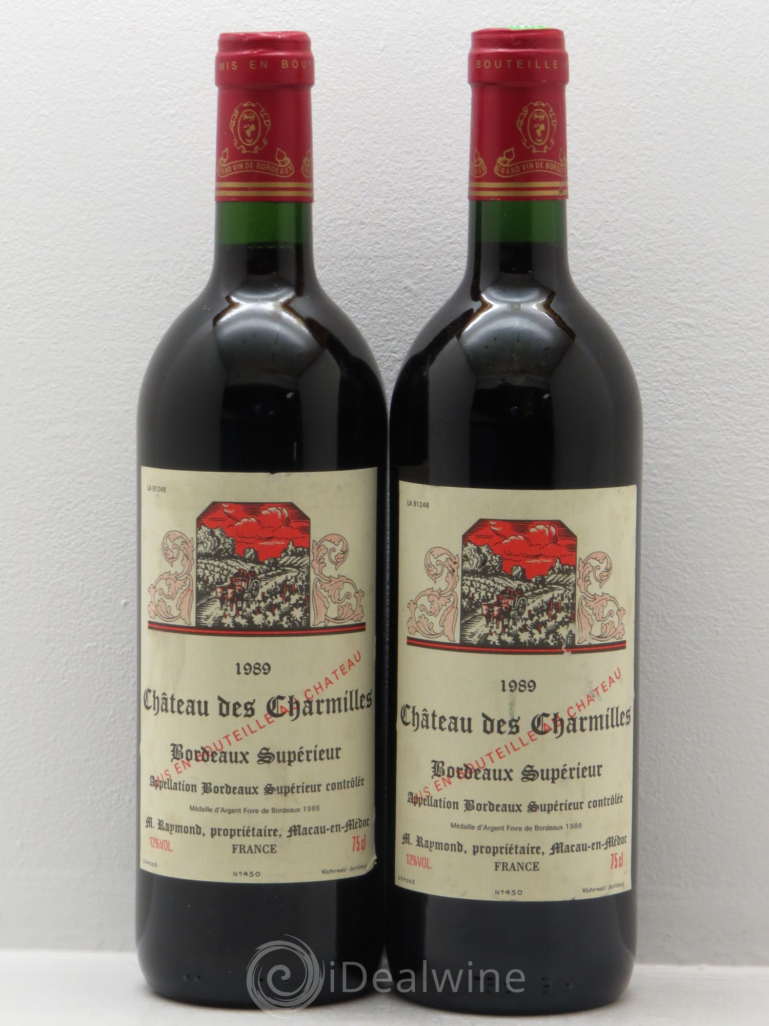 Bordeaux Château des Charmilles (sans prix de réserve) 1989 - Posten von 2 Flaschen - 0