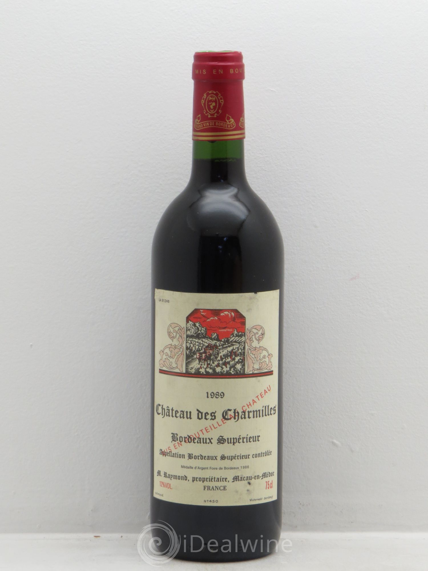 Bordeaux Château des Charmilles (sans prix de réserve) 1989 - Posten von 1 Flasche - 0