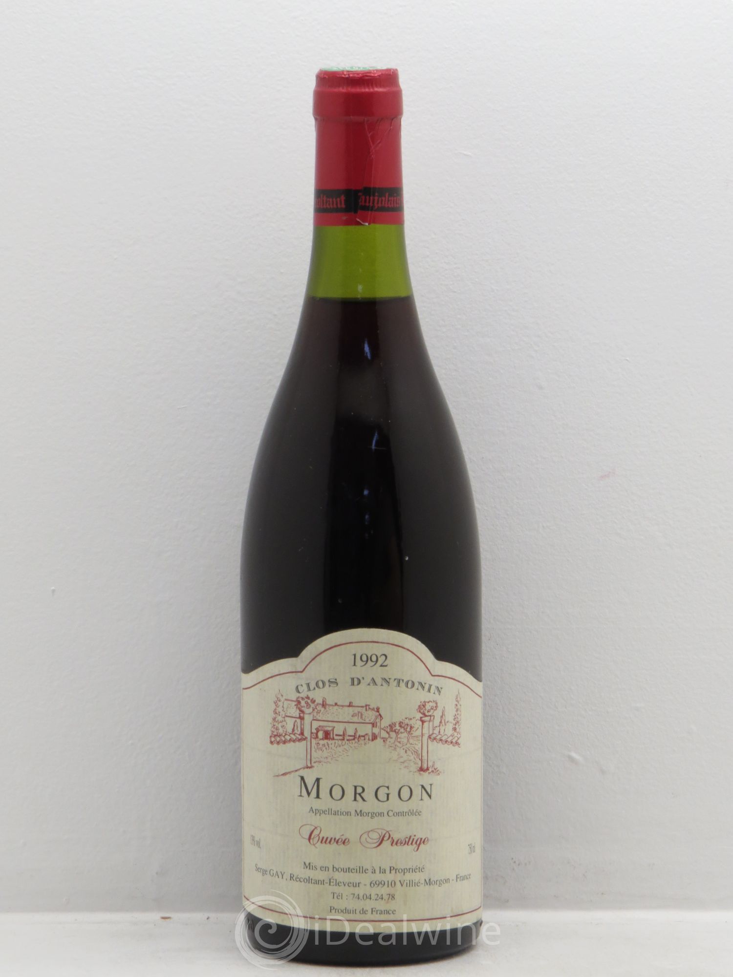 Morgon Clos d'Antonin Serge Gay Cuvée Prestige (sans prix de réserve) 1992 - Posten von 1 Flasche - 0