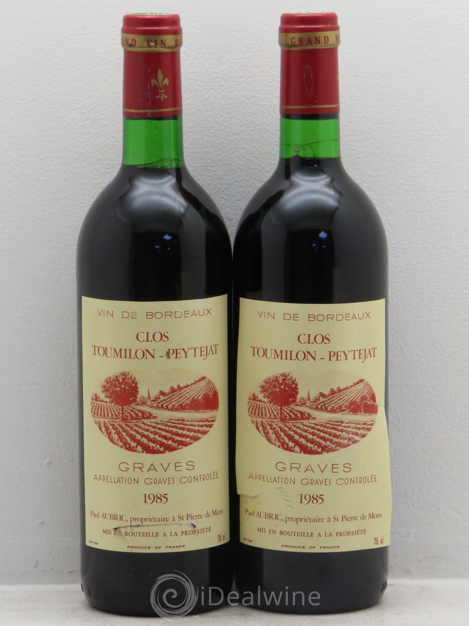Graves Clos Toumilou Peytejat (sans prix de réserve) 1985 - Posten von 2 Flaschen - 0