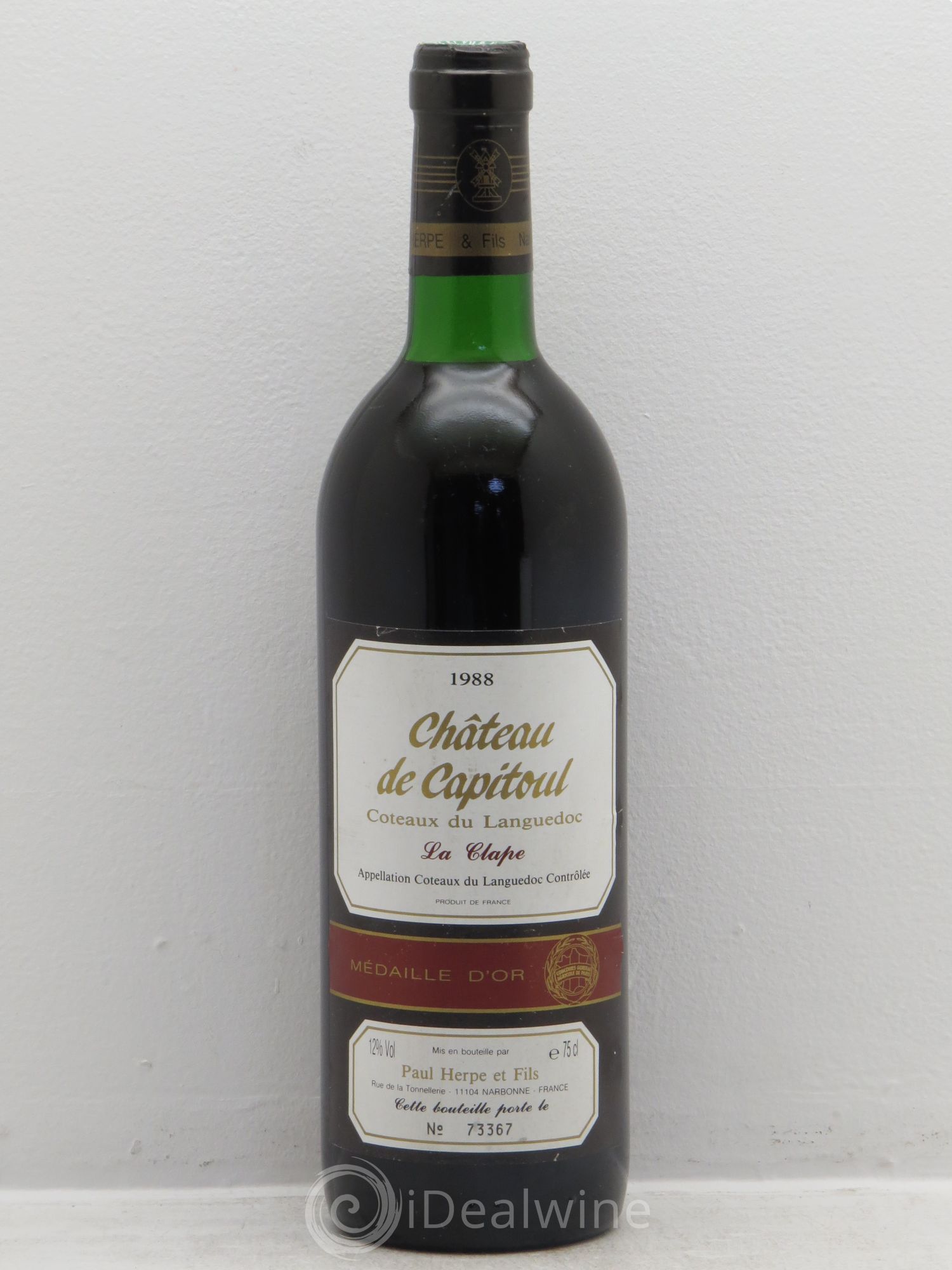 Coteaux du Languedoc La Clape Château de Capitoul (sans prix de réserve) 1988 - Posten von 1 Flasche - 0