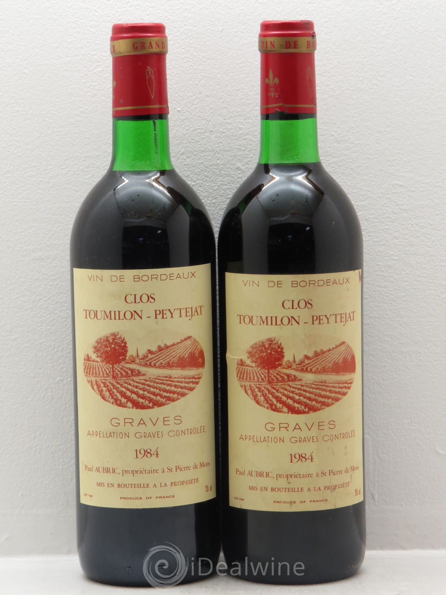 Graves Clos Toumilon Peytejat (sans prix de réserve) 1984 - Posten von 2 Flaschen - 0