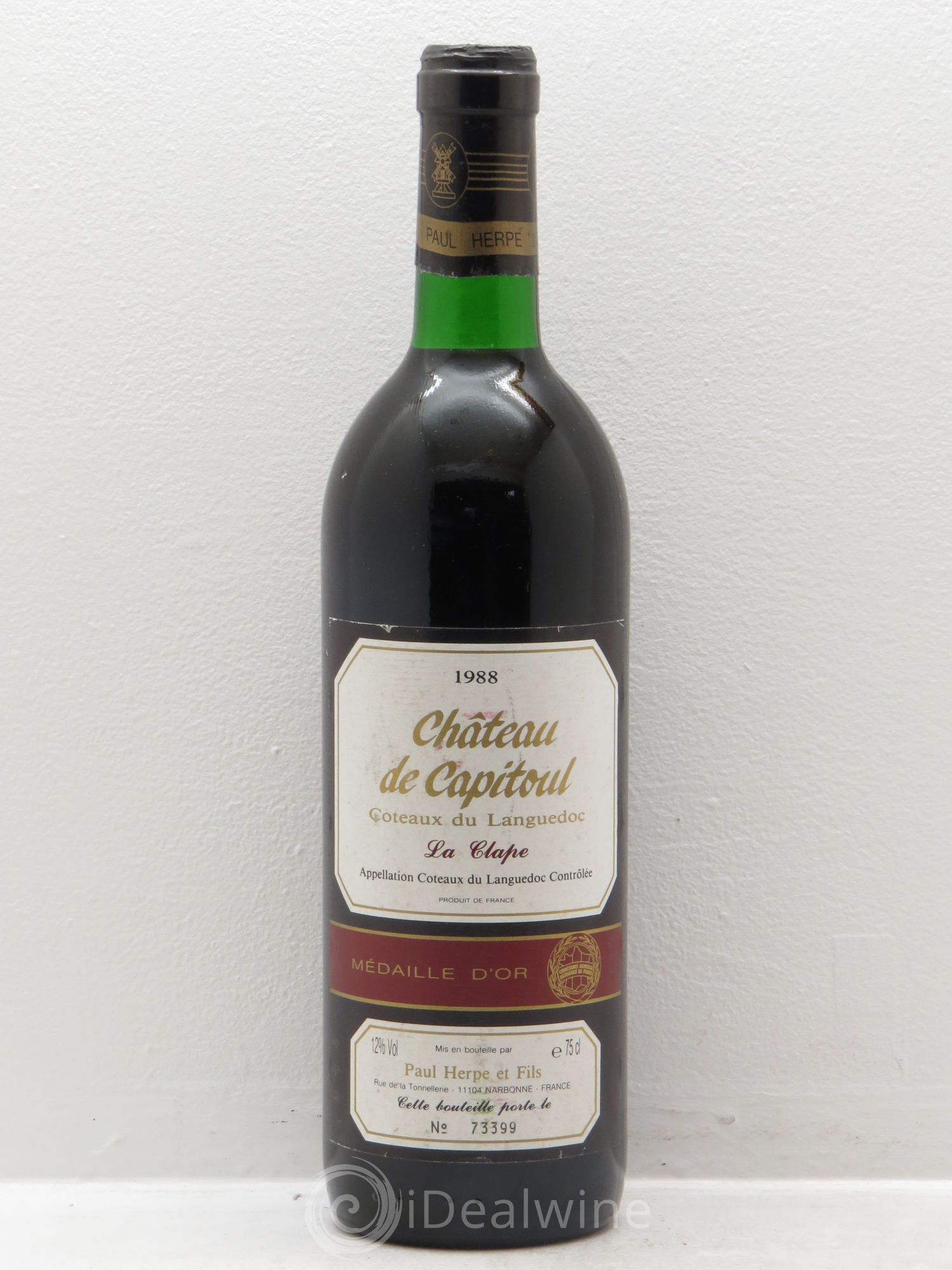 Coteaux du Languedoc Château de Capitoul La Clape (sans prix de réserve) 1988 - Posten von 1 Flasche - 0
