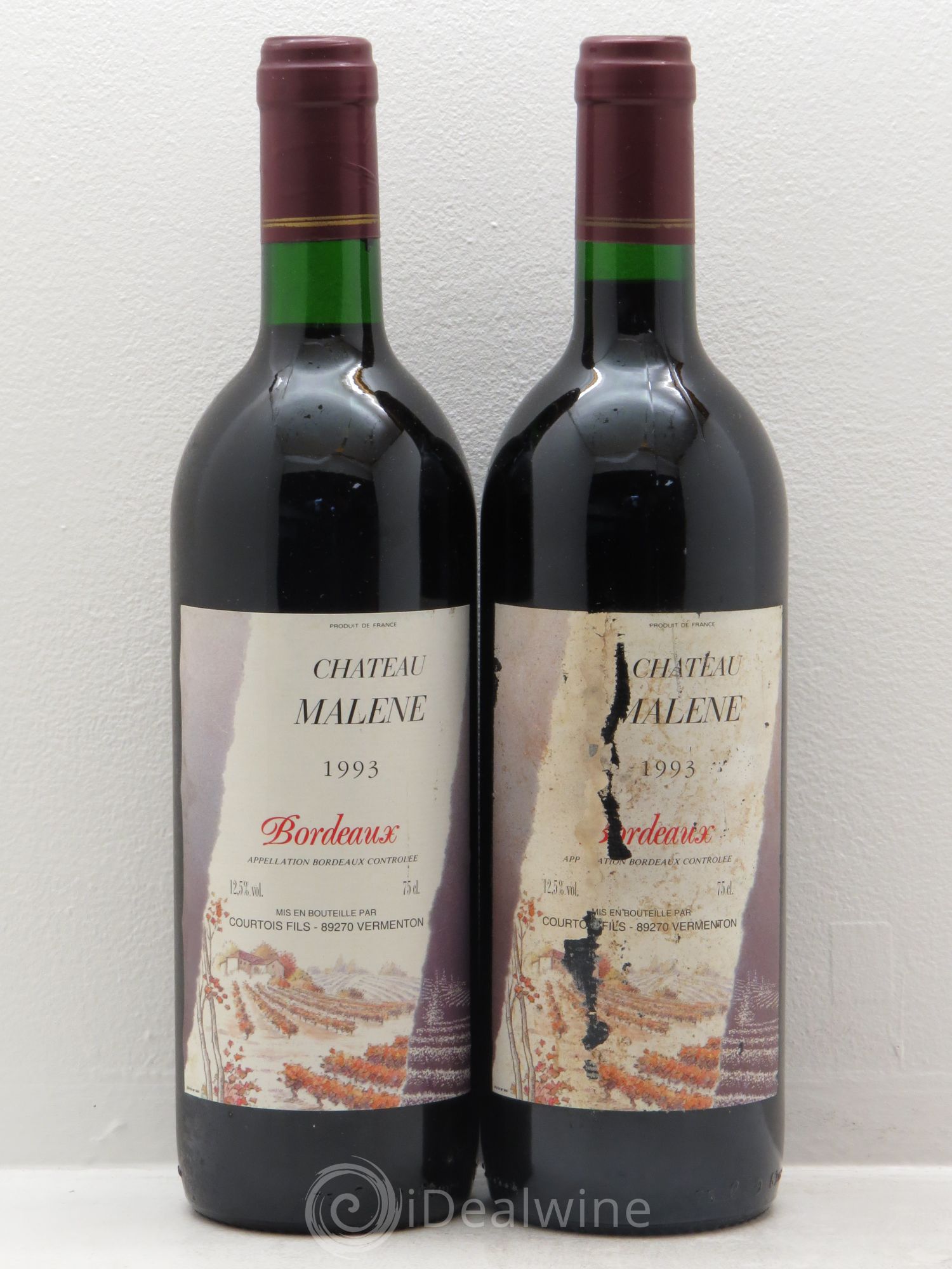 Bordeaux Château Malene (sans prix de réserve) 1993 - Posten von 2 Flaschen - 0