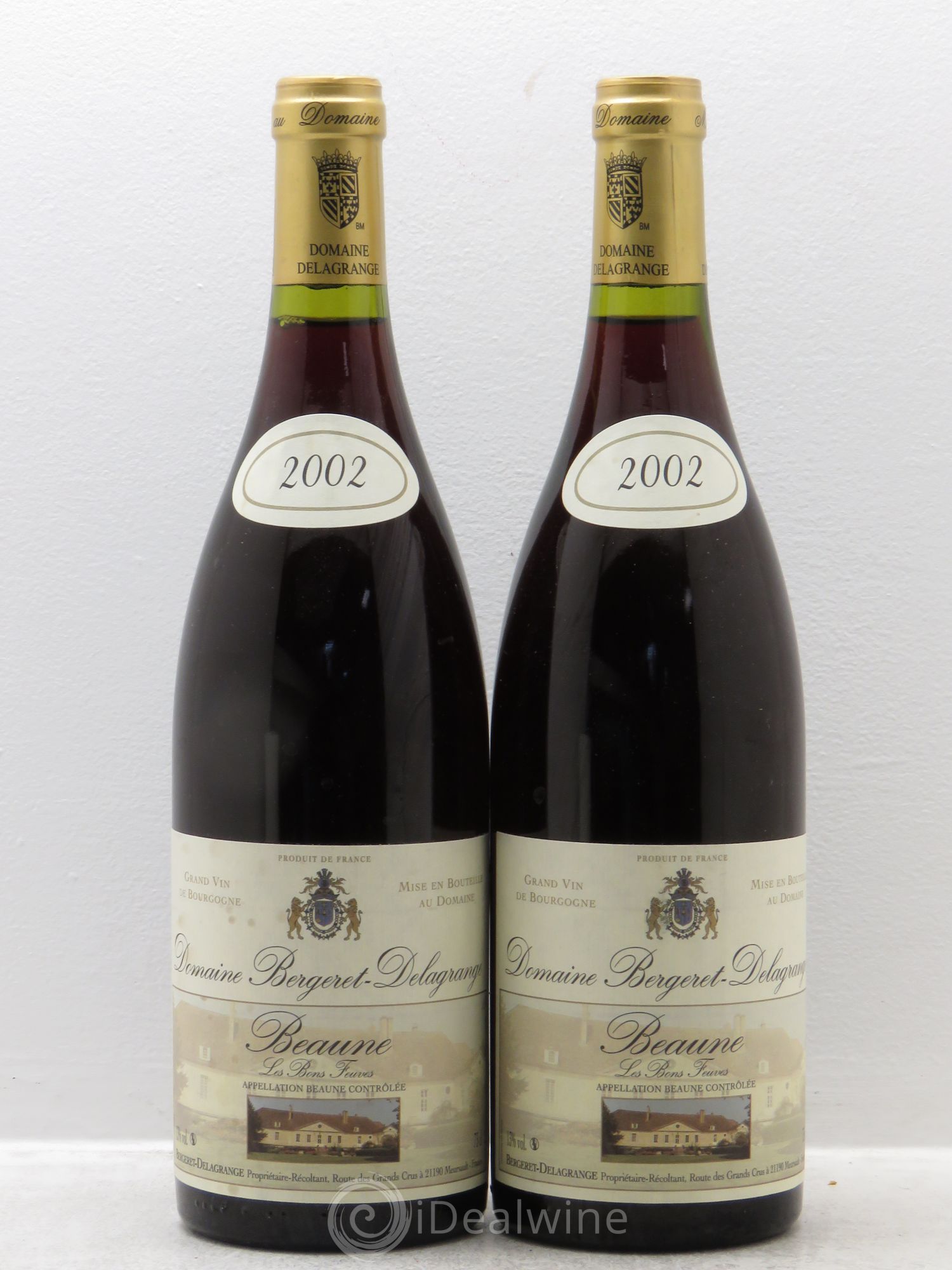 Beaune Les Bons Feuves Bergeret Delagrange (sans prix de réserve) 2002 - Posten von 2 Flaschen - 0
