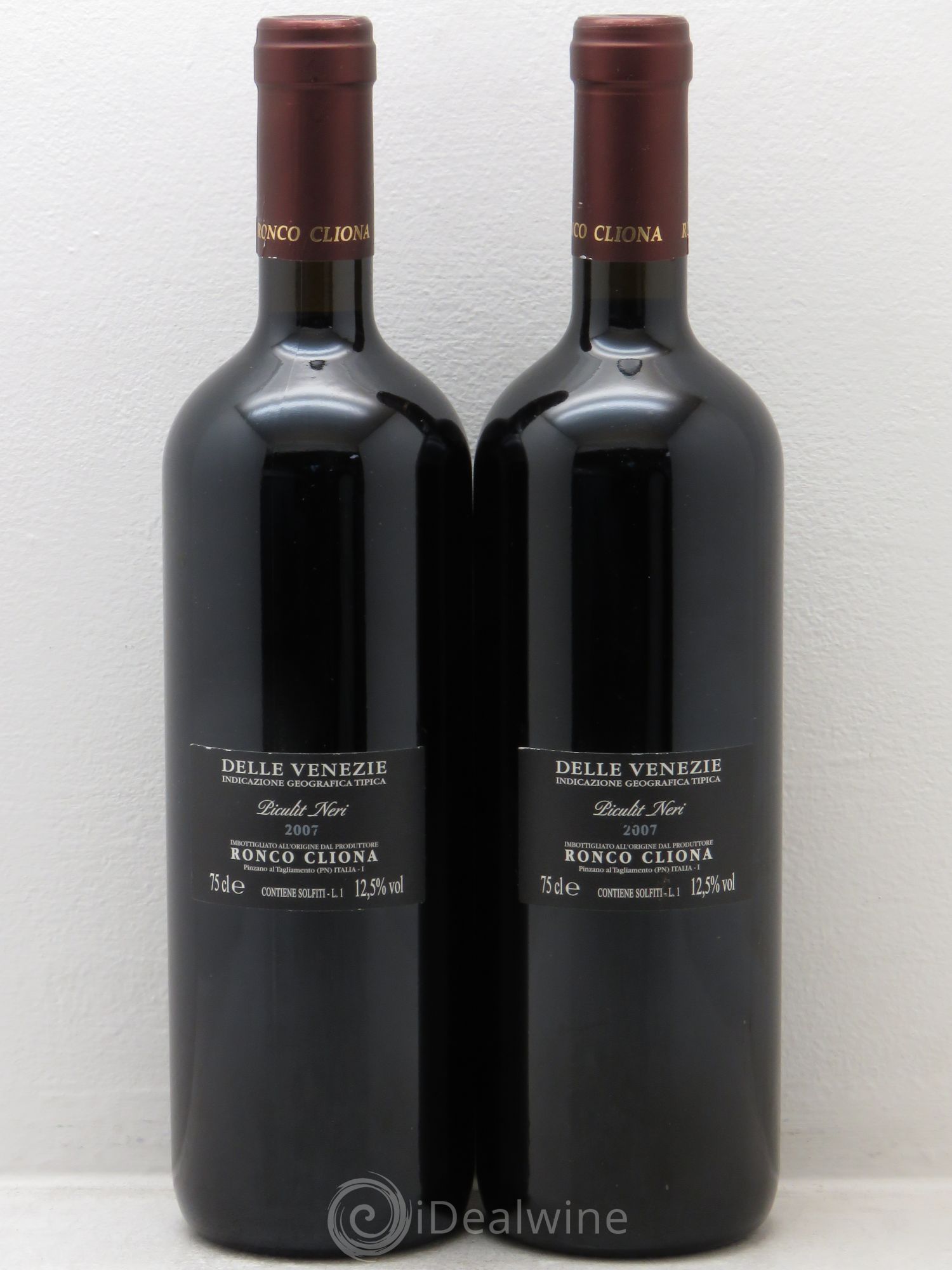 Italie Piculit Neri Ronco Cliona Autoctono (sans prix de réserve) 2007 - Posten von 2 Flaschen - 1