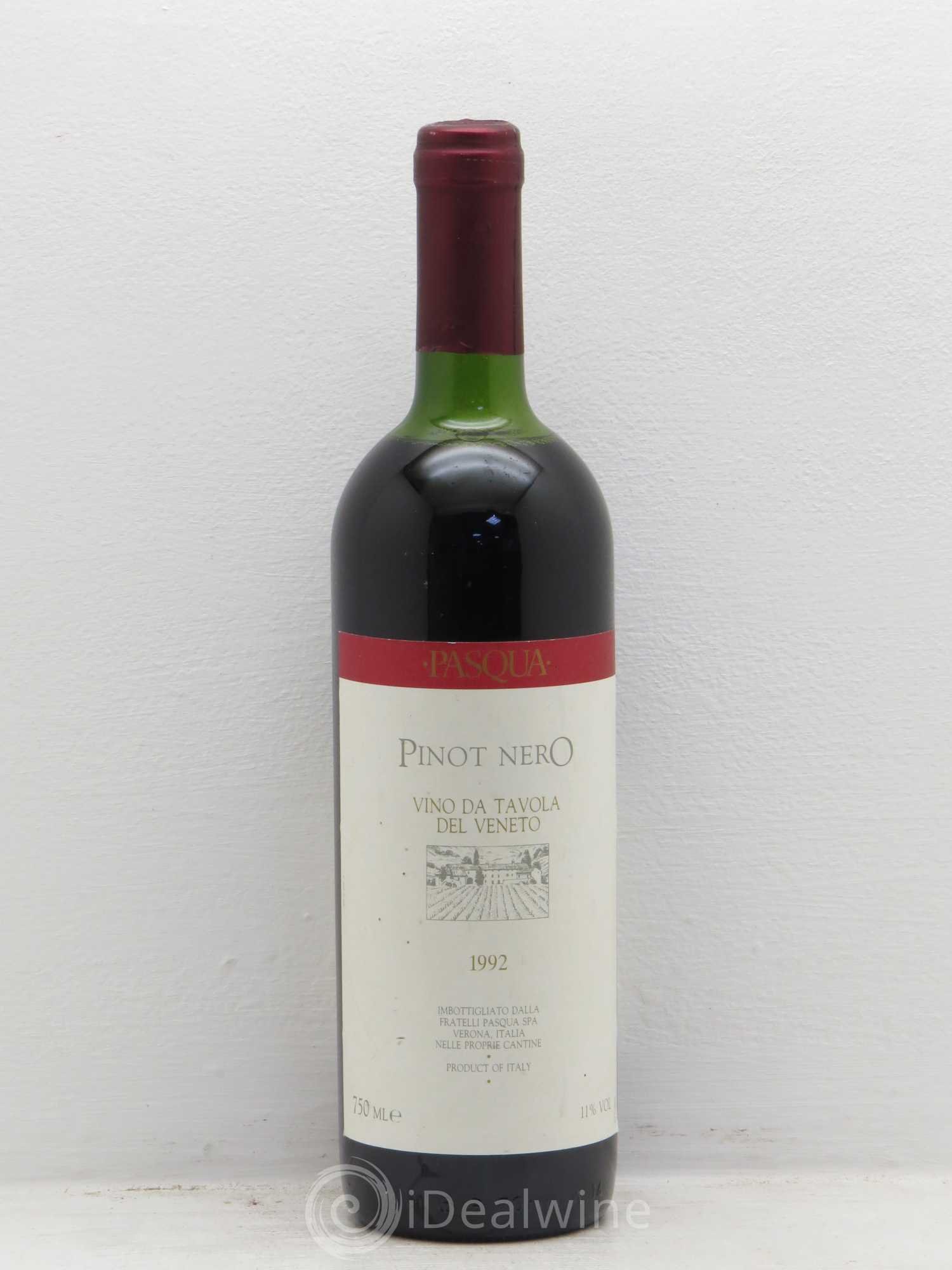 Italie Pinot Nero Pasqua Vino da Tavola des Veneto (sans prix de réserve) 1992 - Posten von 1 Flasche - 0