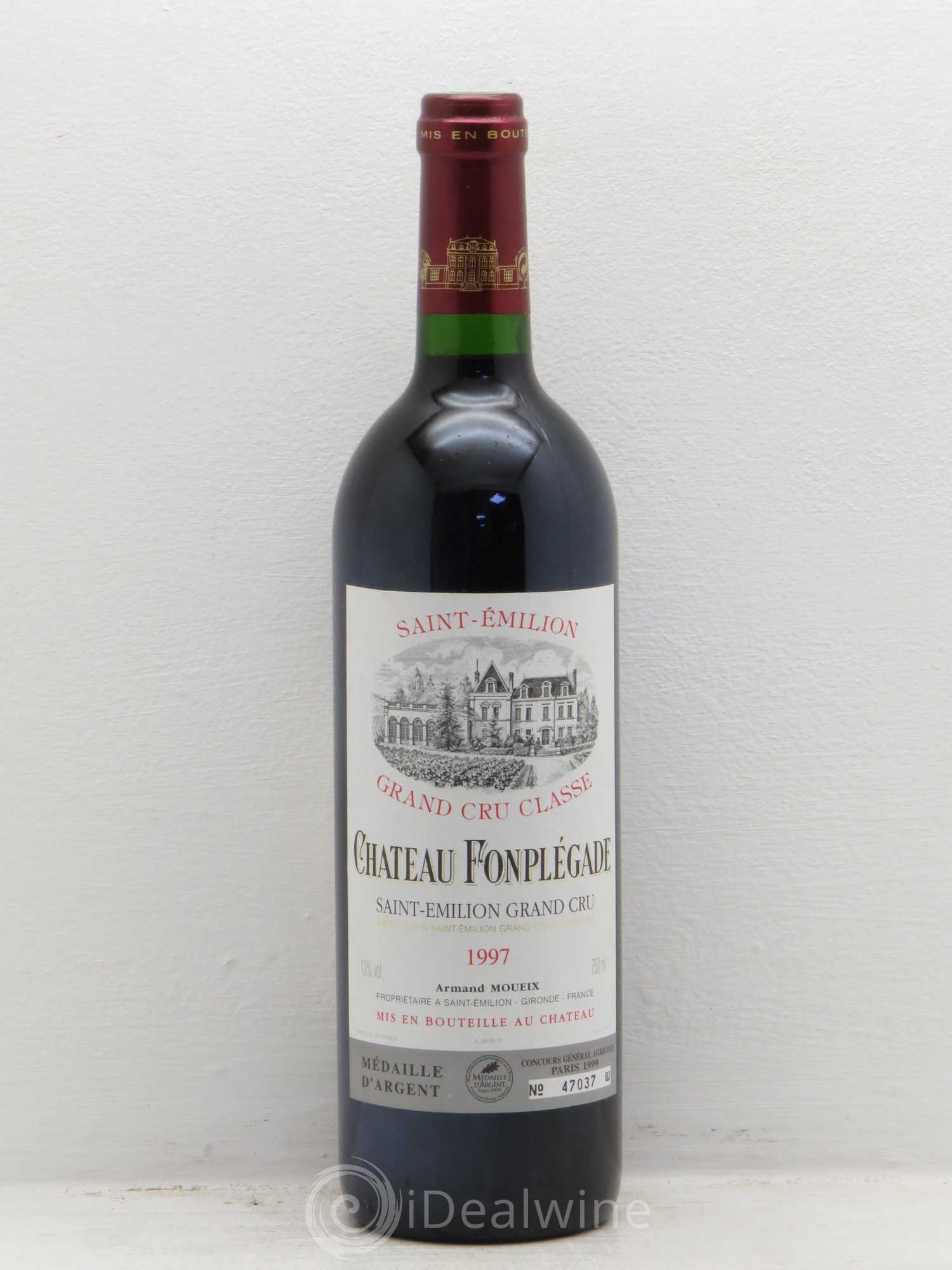 Château Fonplegade Grand Cru Classé 1997 - Lot de 1 bouteille - 0