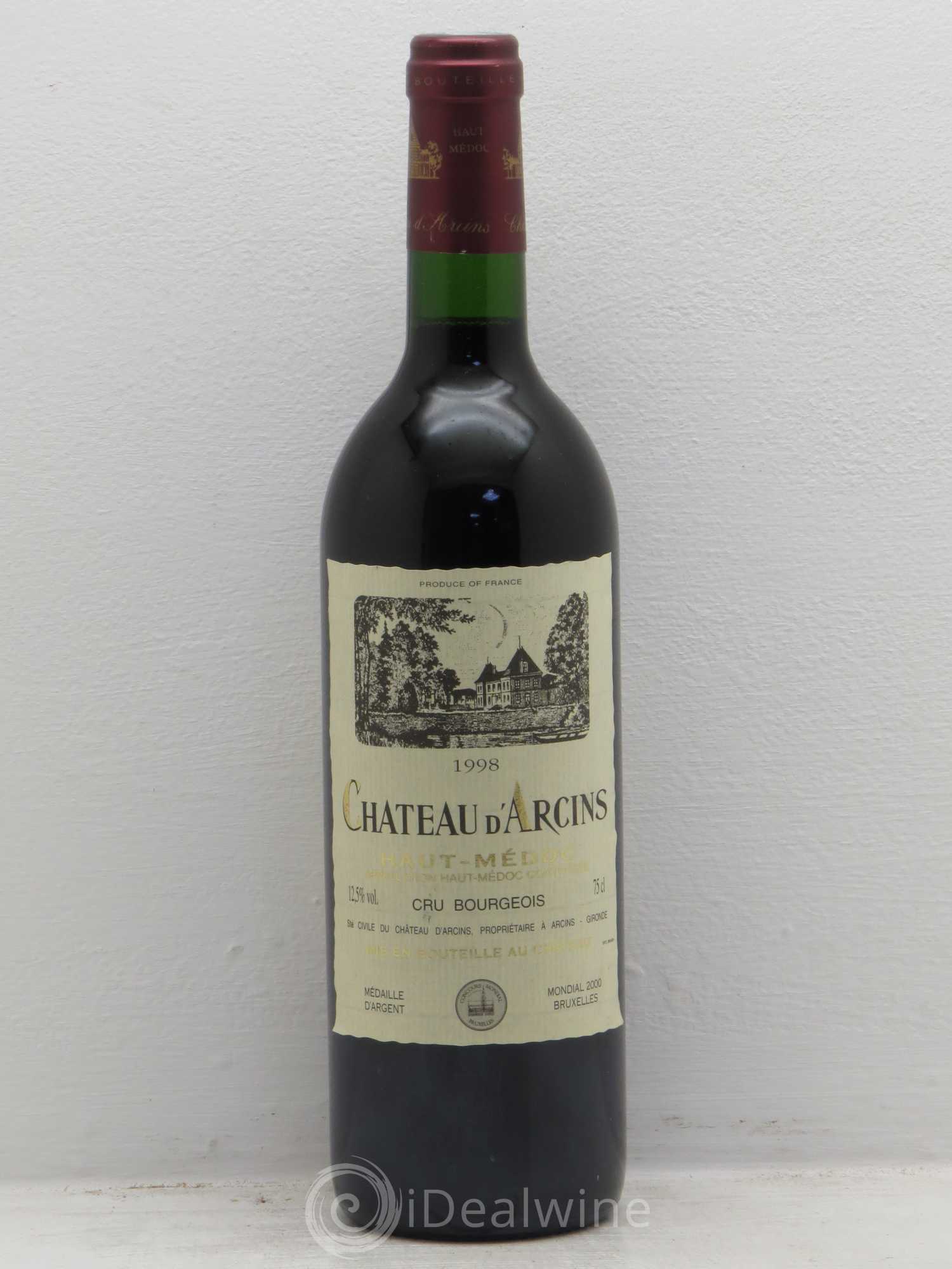 Château d' Arcins Cru Bourgeois (sans prix de réserve) 1998 - Lot de 1 bouteille - 0