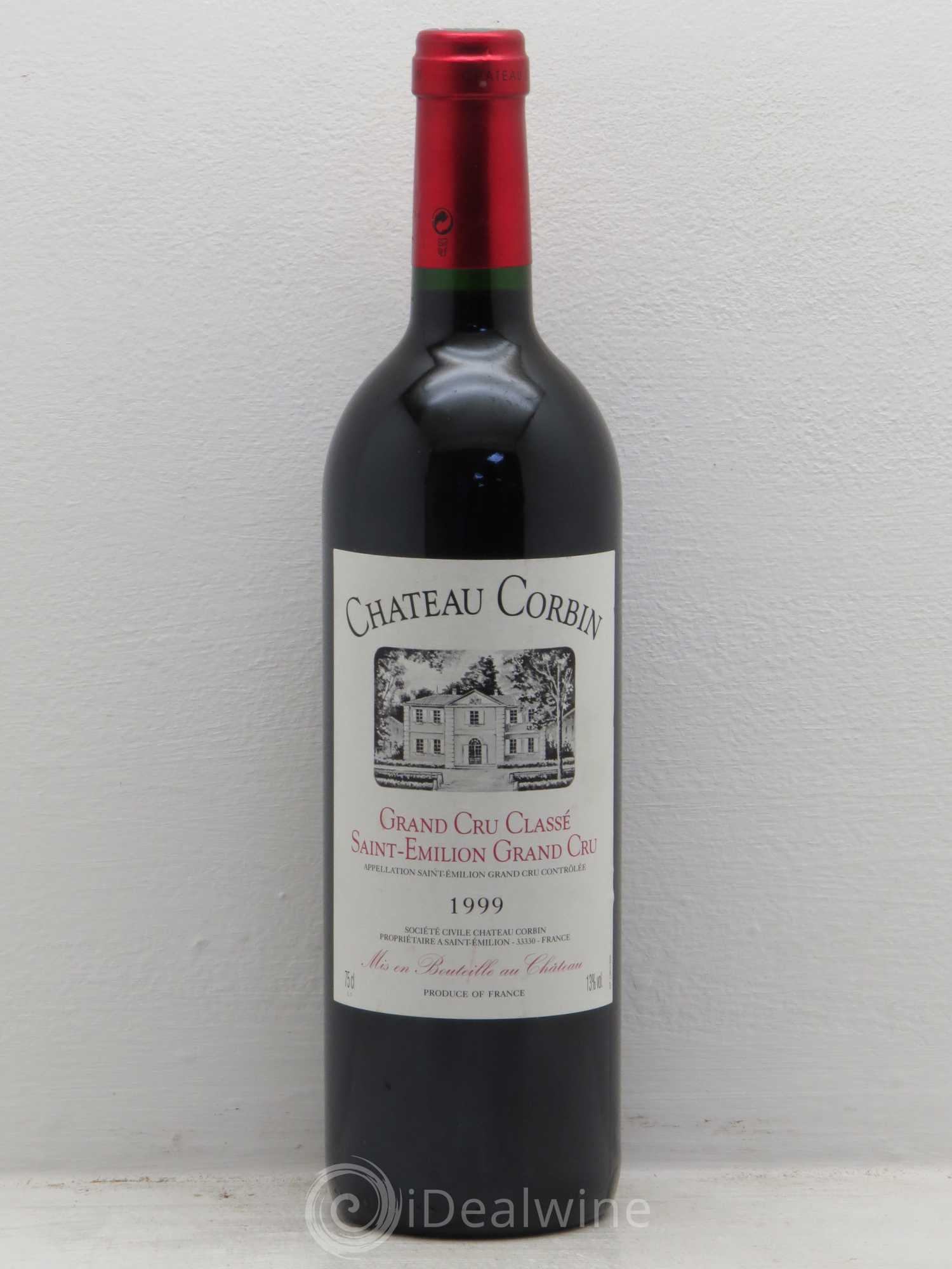 Château Corbin Grand Cru Classé (sans prix de réserve) 1999 - Lot de 1 bouteille - 0