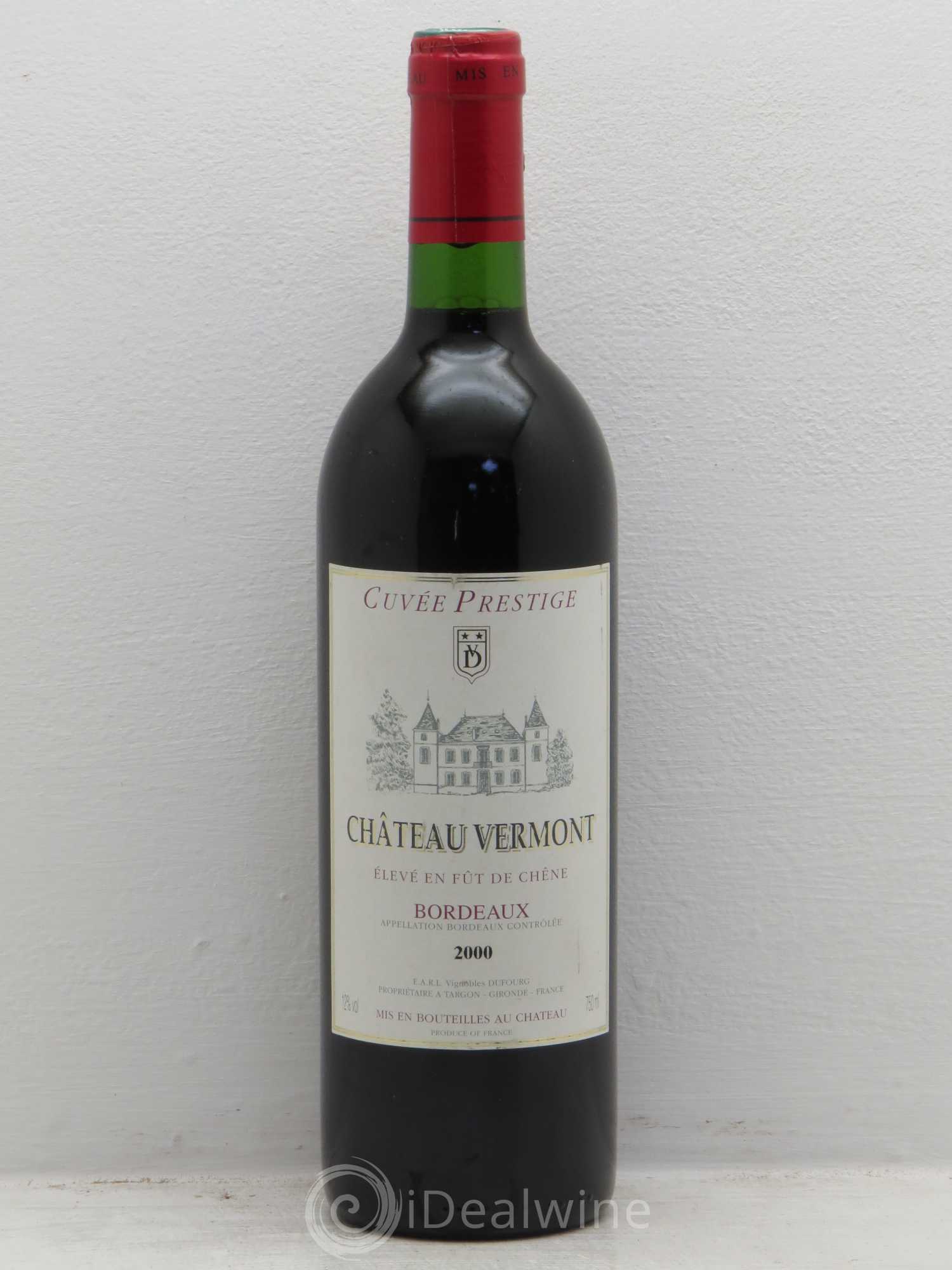 Bordeaux Château Vermont Cuvée Prestige (sans prix de réserve) 2000 - Posten von 1 Flasche - 0