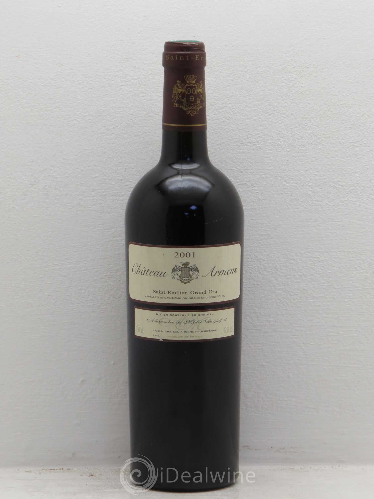 Château Armens Grand Cru (sans prix de réserve) 2001 - Lot de 1 bouteille - 0