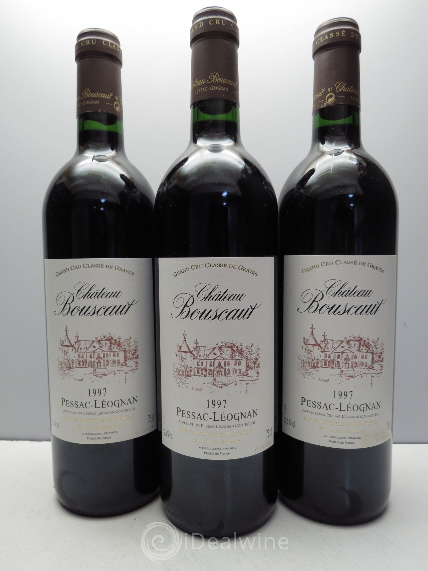 Château Bouscaut Cru Classé de Graves 1997 - Lot de 3 bouteilles - 0