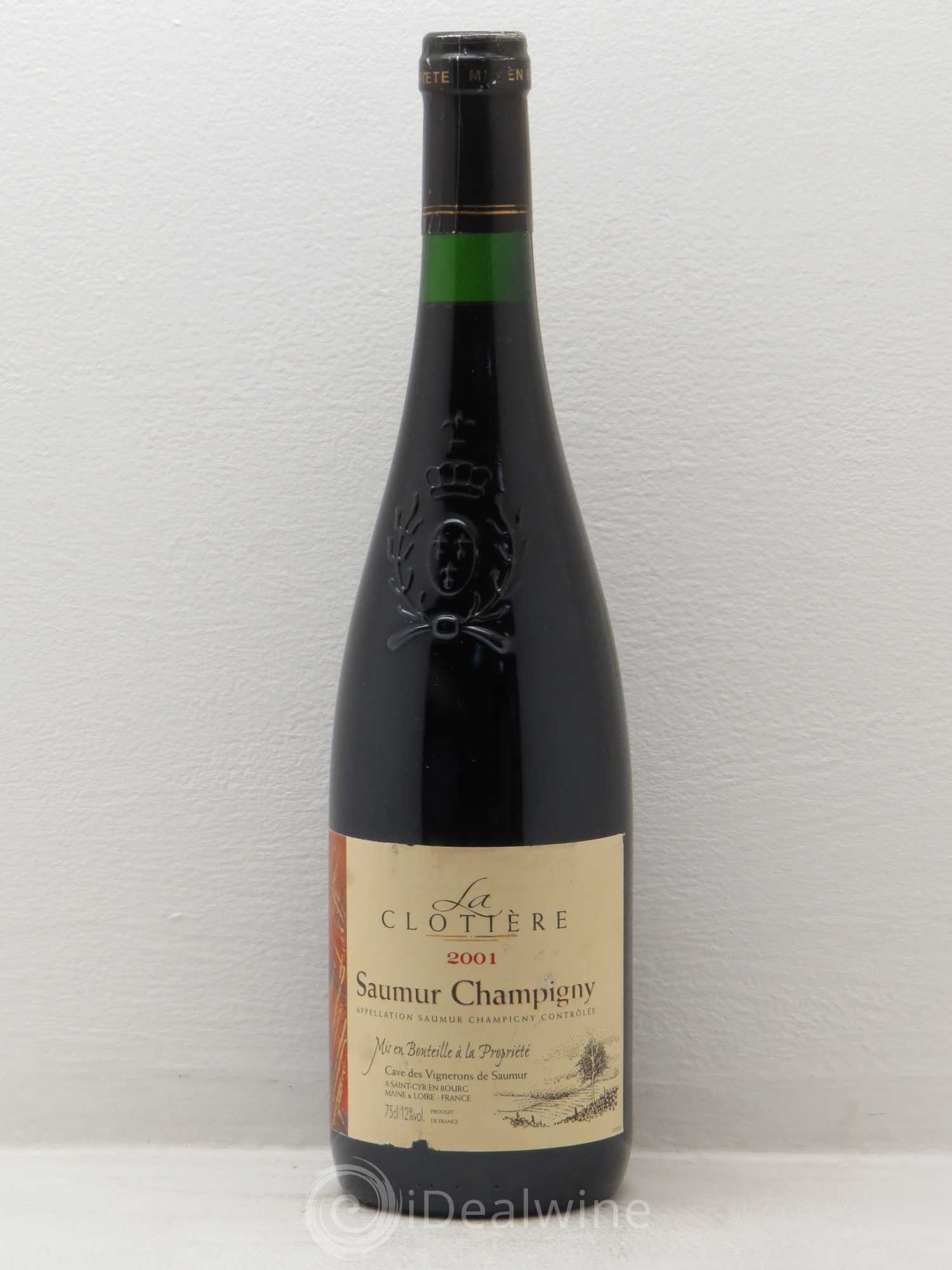 Saumur-Champigny La Clotière Cave des vignerons de Saumur (sans prix de réserve) 2001 - Posten von 1 Flasche - 0