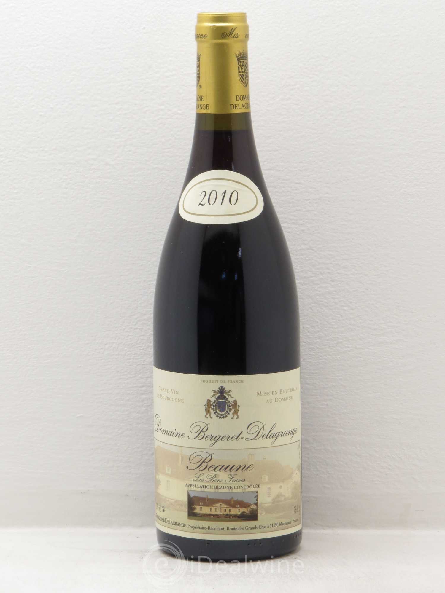 Beaune Les Bons Feuves Bergeret Delagrange (sans prix de réserve) 2010 - Posten von 1 Flasche - 0