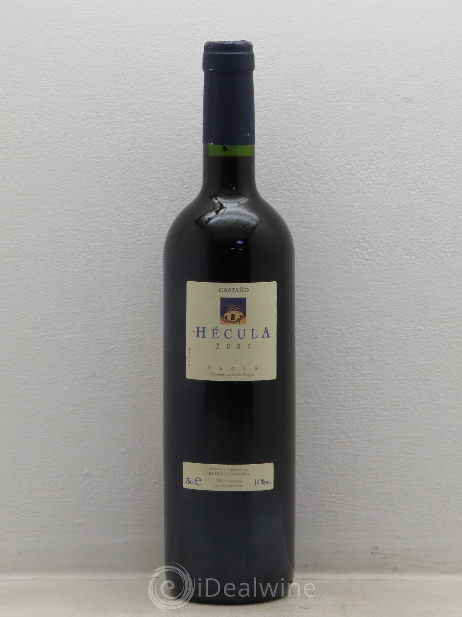Vins Etrangers Hecula Bodegas Castano Yecla (sans prix de réserve) 2001 - Lotto di 1 bottiglia - 0