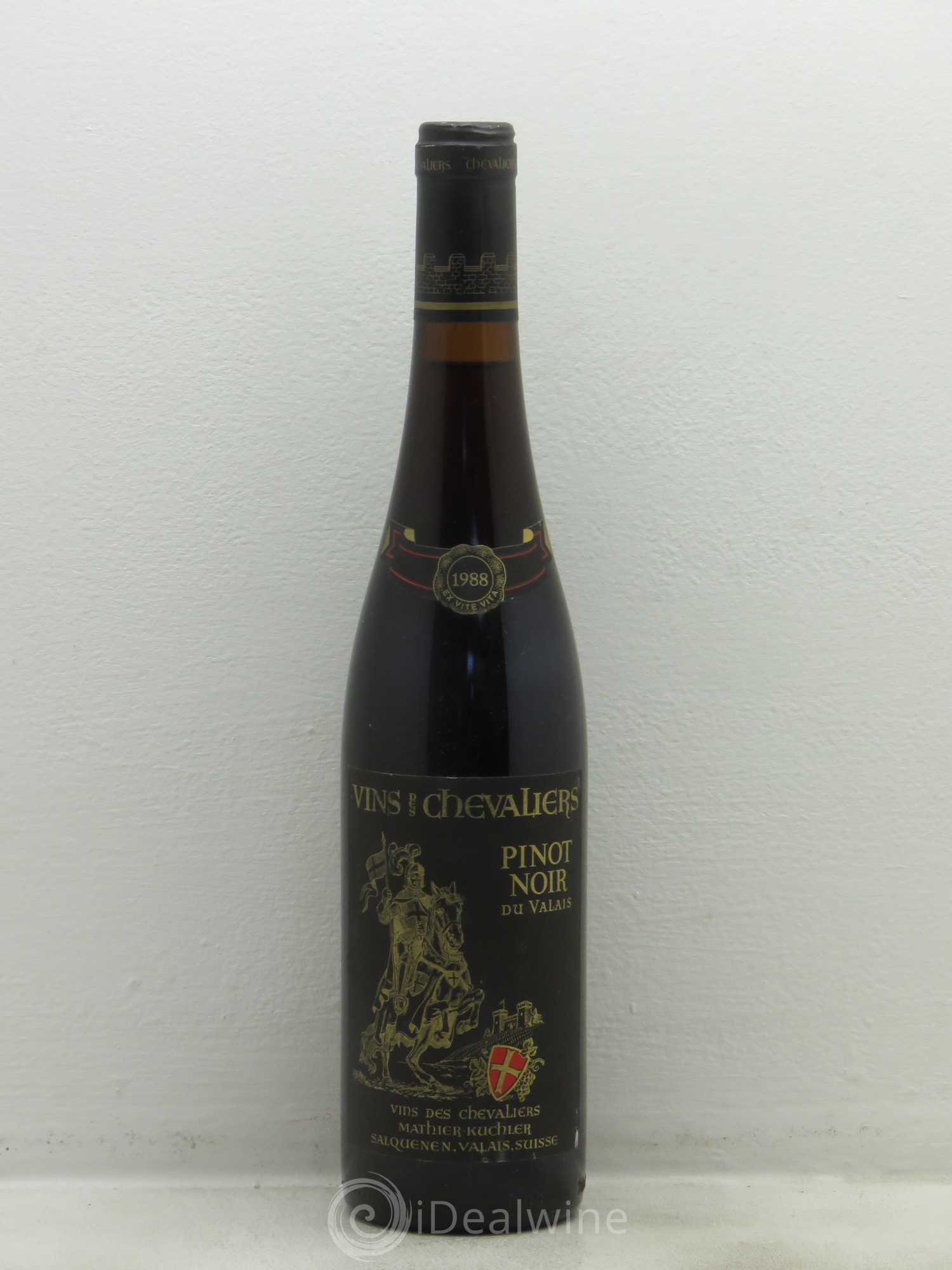 Pinot Noir Du Valais Vins Des Chevaliers (sans prix de reserve) 1988 - Posten von 1 Flasche - 0