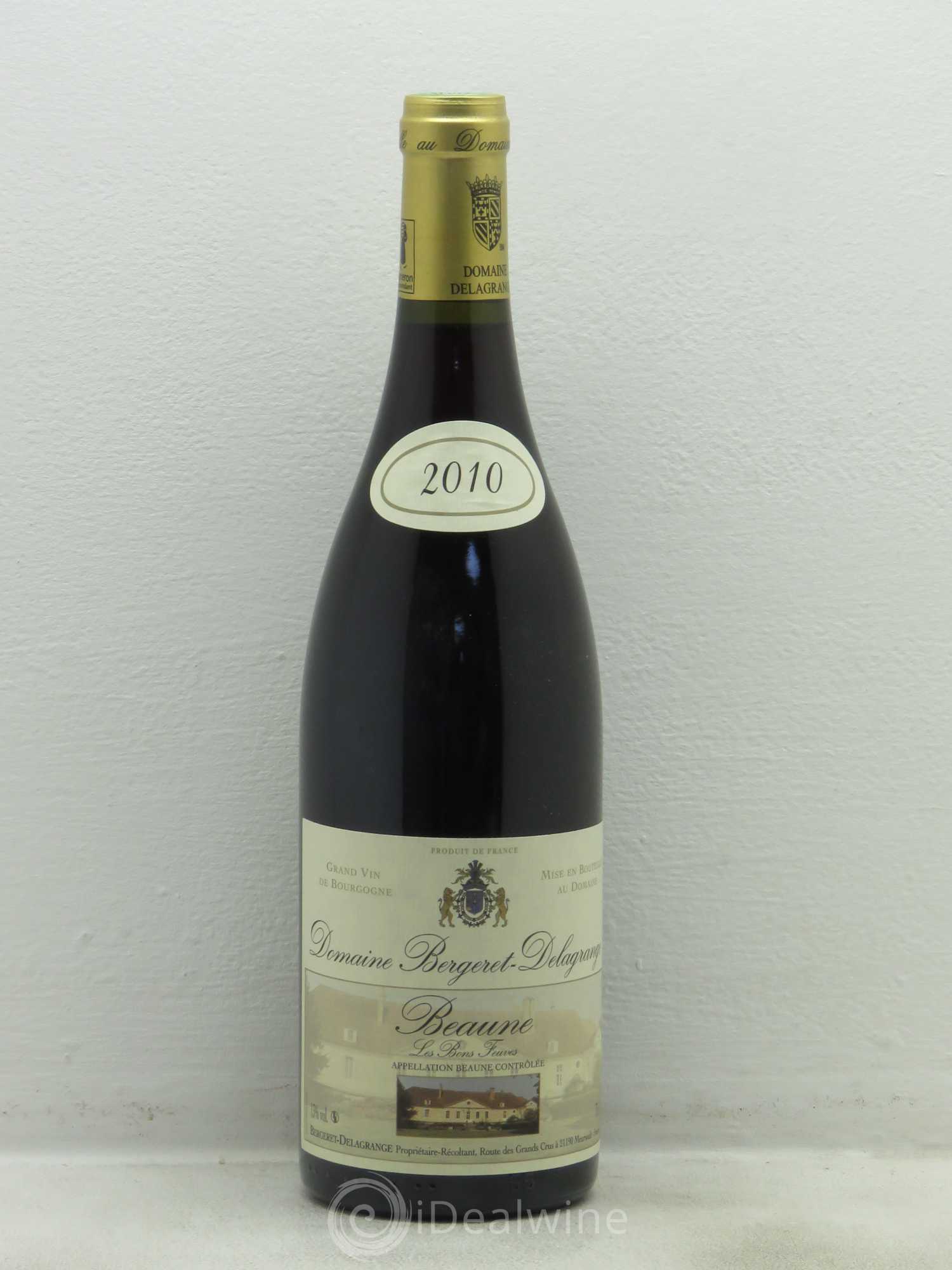 Beaune Les Bons Feuves Bergeret Delagrange (sans prix de reserve) 2010 - Posten von 1 Flasche - 0