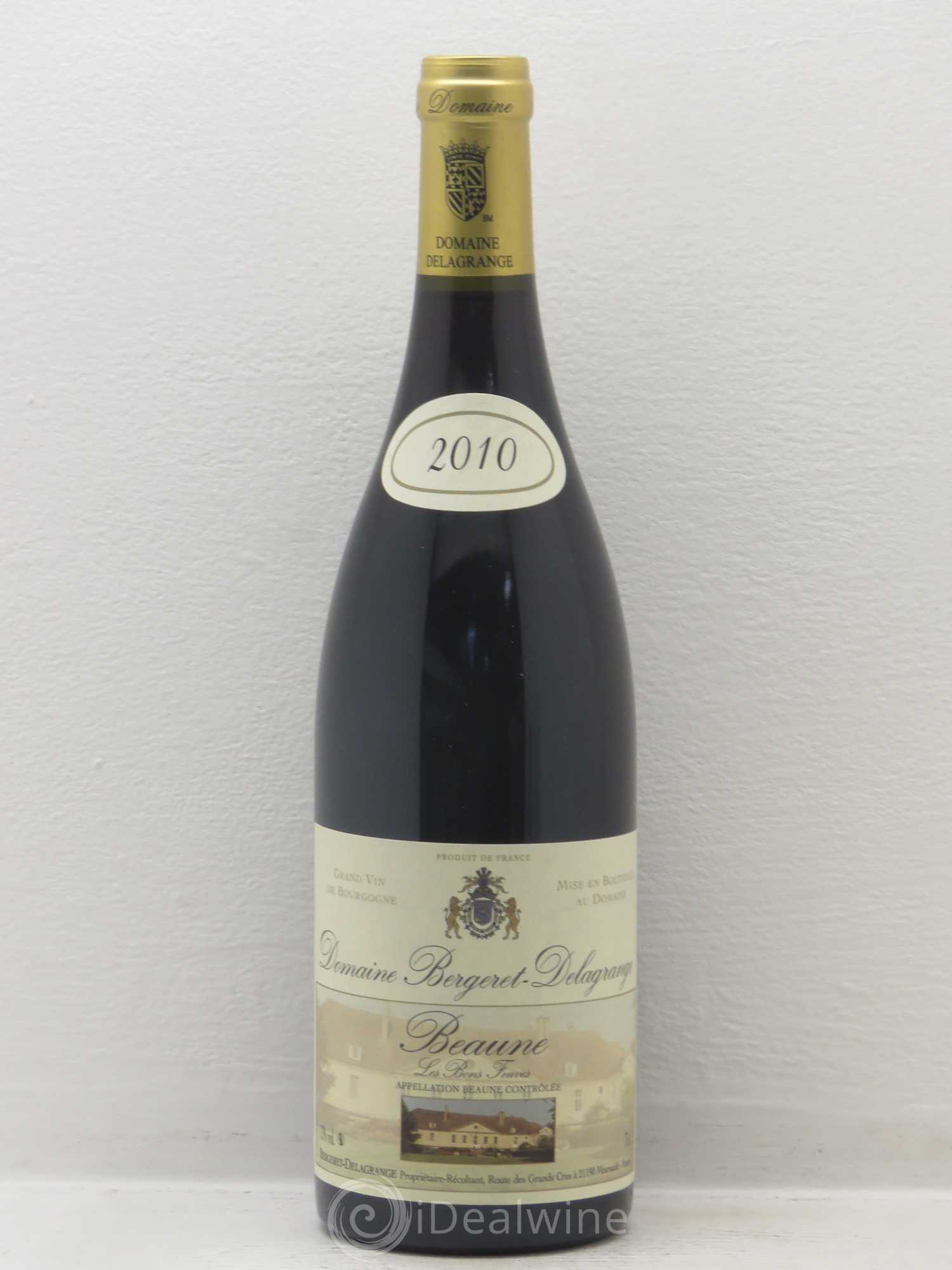 Beaune Les Bons Feuves Domaine Bergeret Delagrange (sans prix de reserve) 2010 - Posten von 1 Flasche - 0