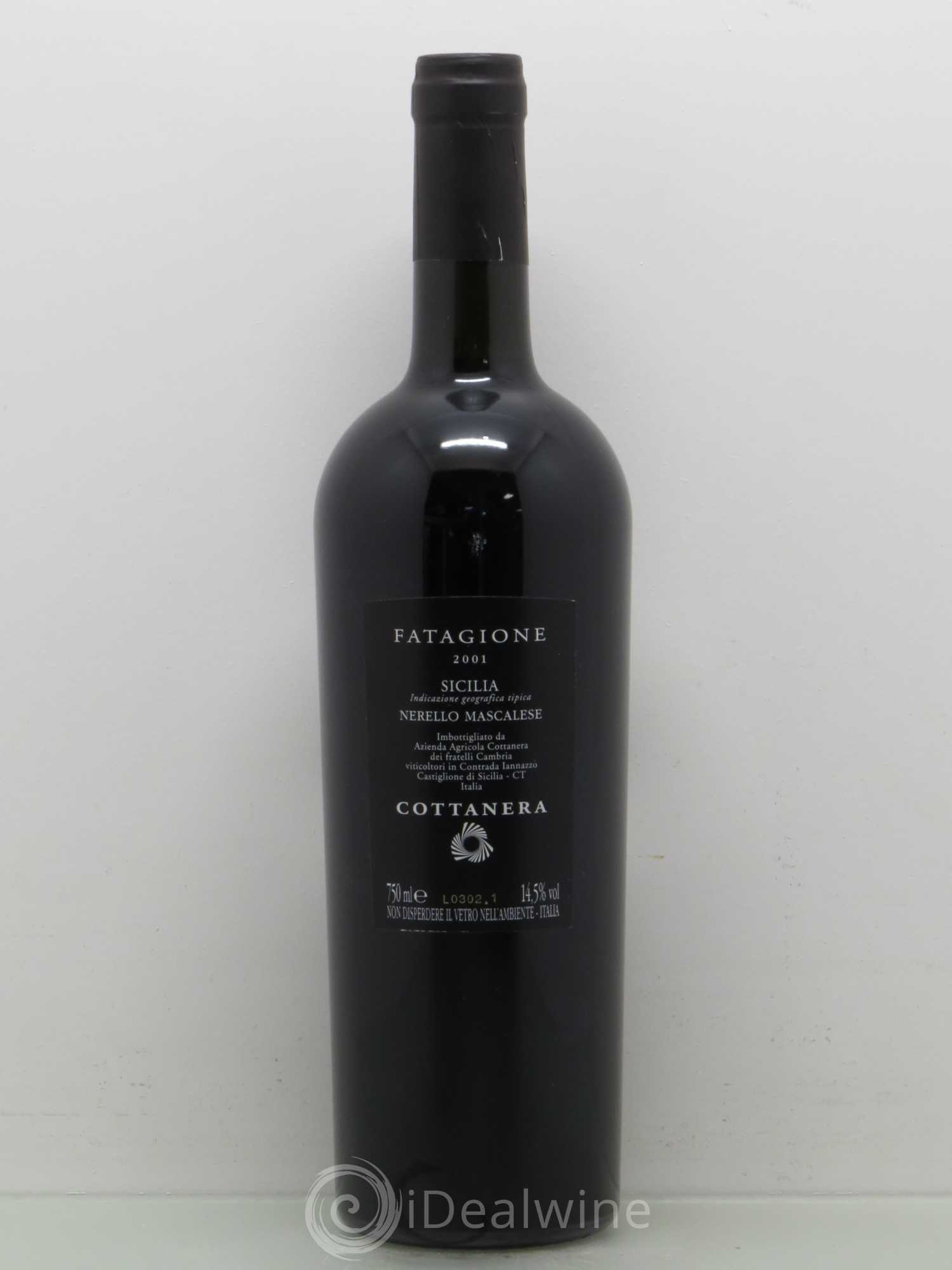 Italie Cottanera Fatagione Sicilia IGT (sans prix de reserve) 2001 - Posten von 1 Flasche - 1
