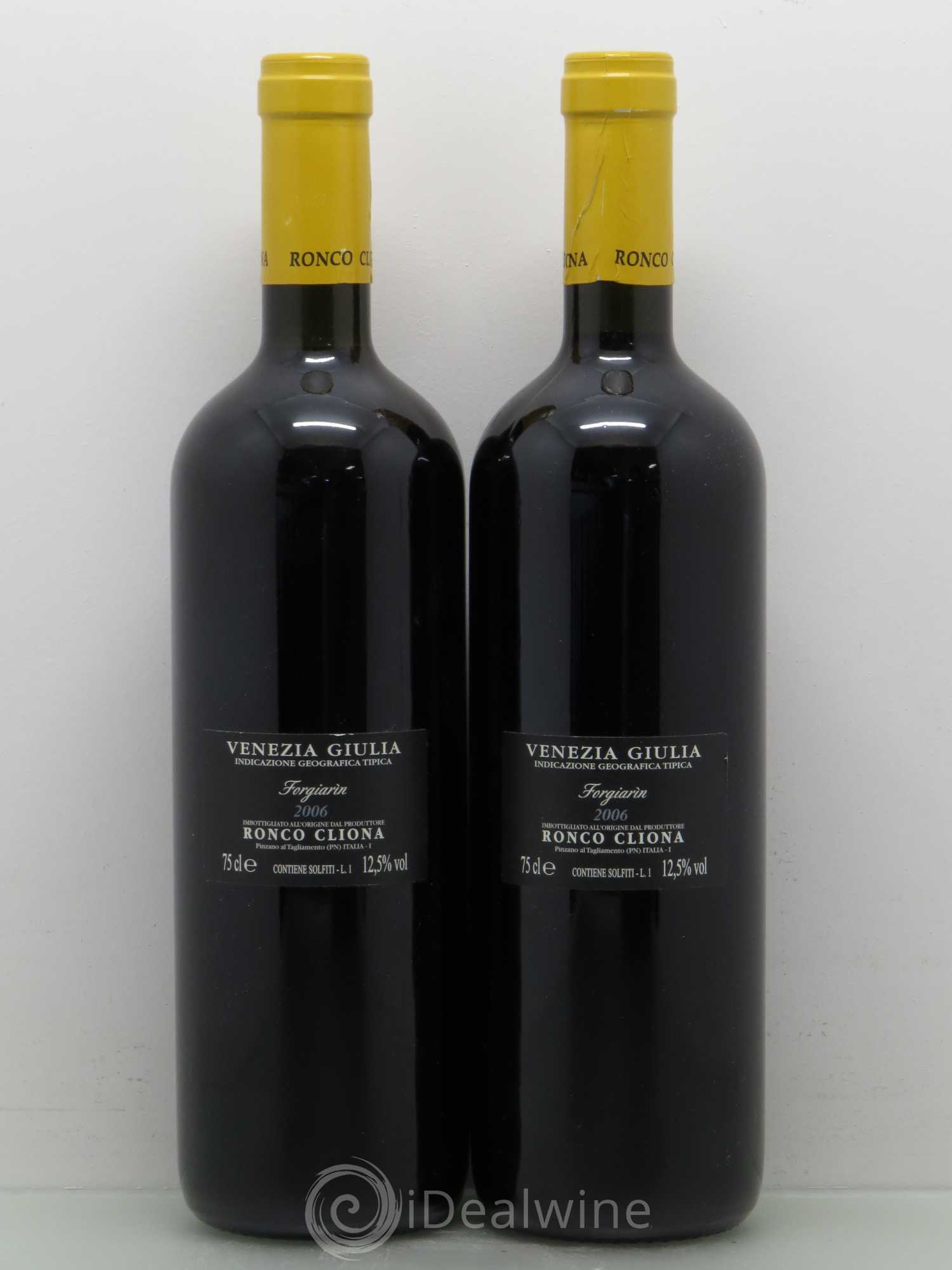 Italie RONCO CLIONA  Forgiarin Venezia Giulia IGT (sans prix de reserve) 2006 - Posten von 2 Flaschen - 1