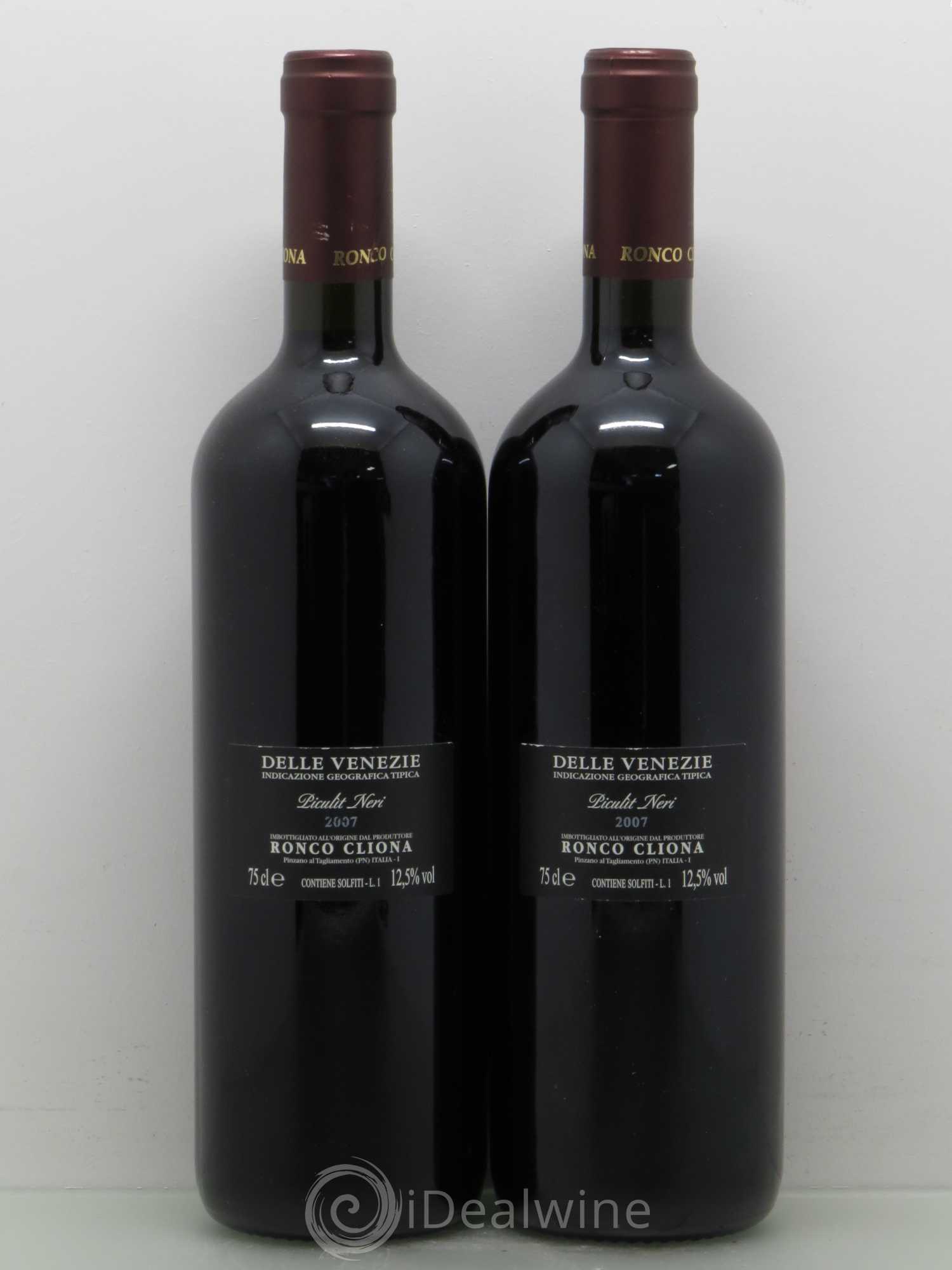 Italie RONCO CLIONA Piculit Neri Delle Venezie IGT (sans prix de reserve) 2007 - Posten von 2 Flaschen - 1