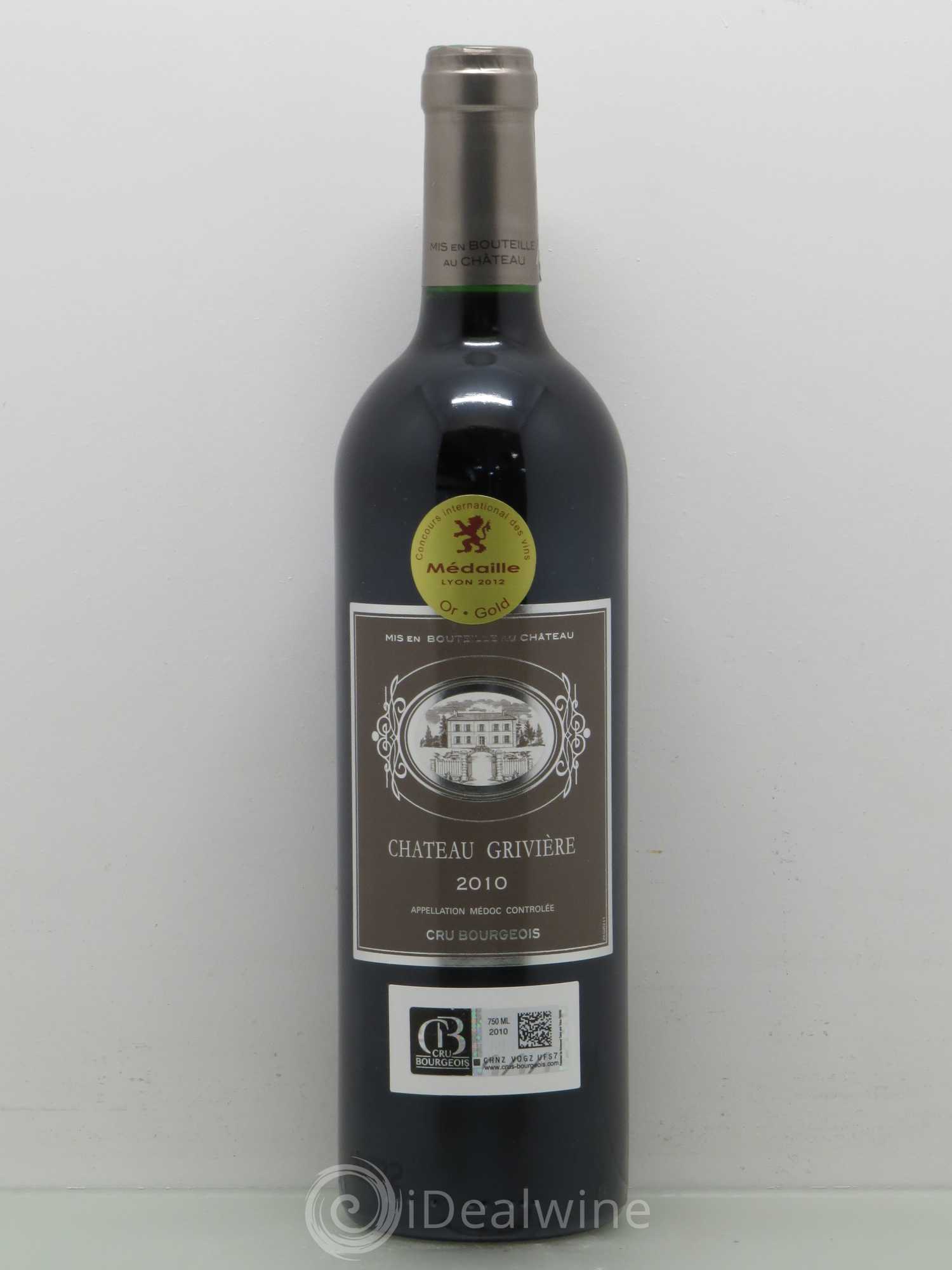 Château Grivière Cru Bourgeois (sans prix de reserve) 2010 - Lot de 1 bouteille - 0
