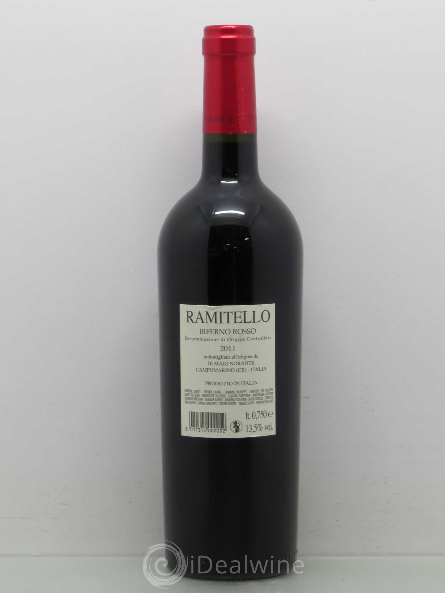 Italie Biferno Rosso DOC Di Majo Norante Ramitello (sans prix de reserve) 2011 - Posten von 1 Flasche - 1
