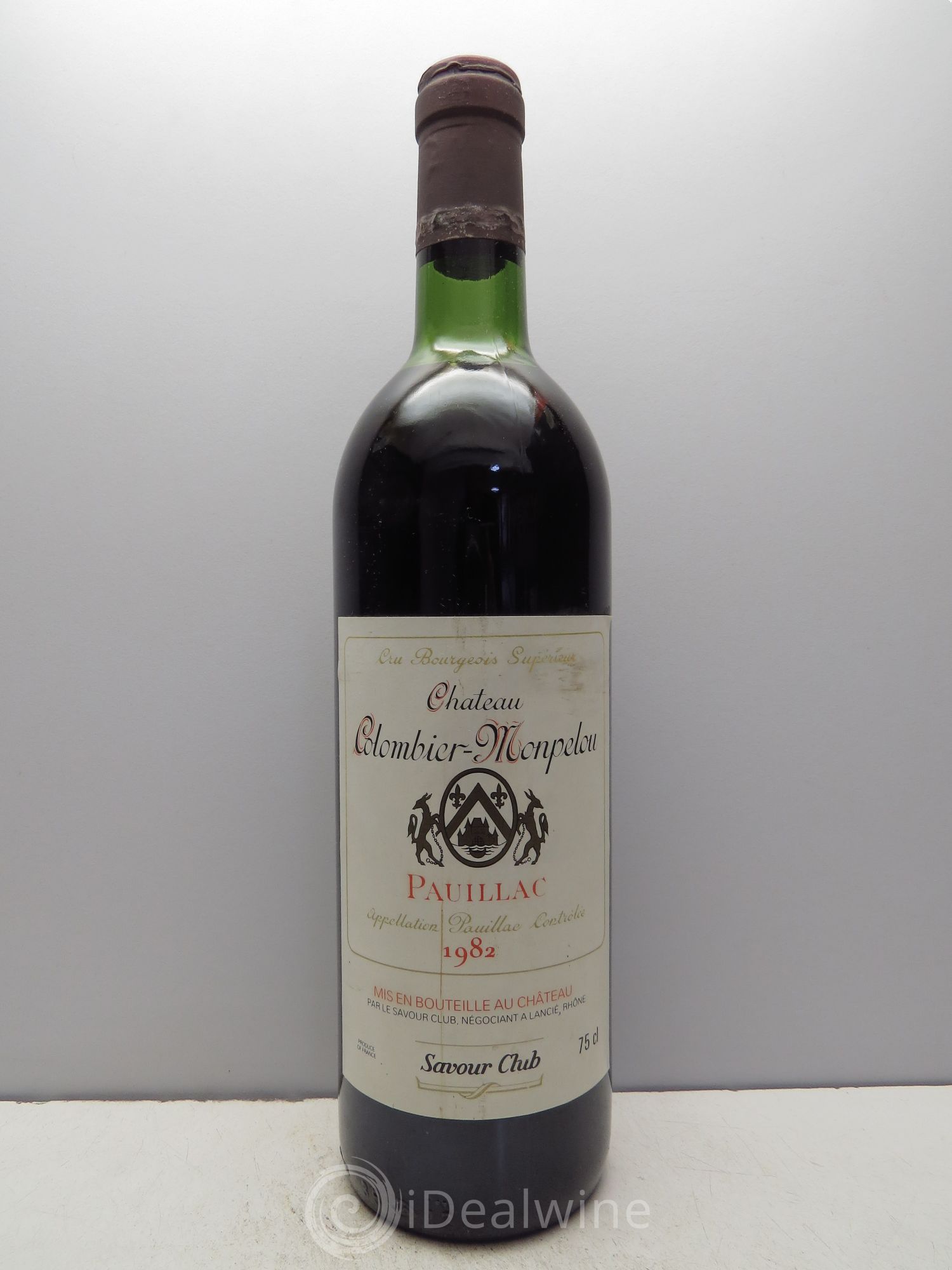 Château Colombier Monpelou Cru Bourgeois Mise Savour Club 1982 - Lot de 1 bouteille - 0