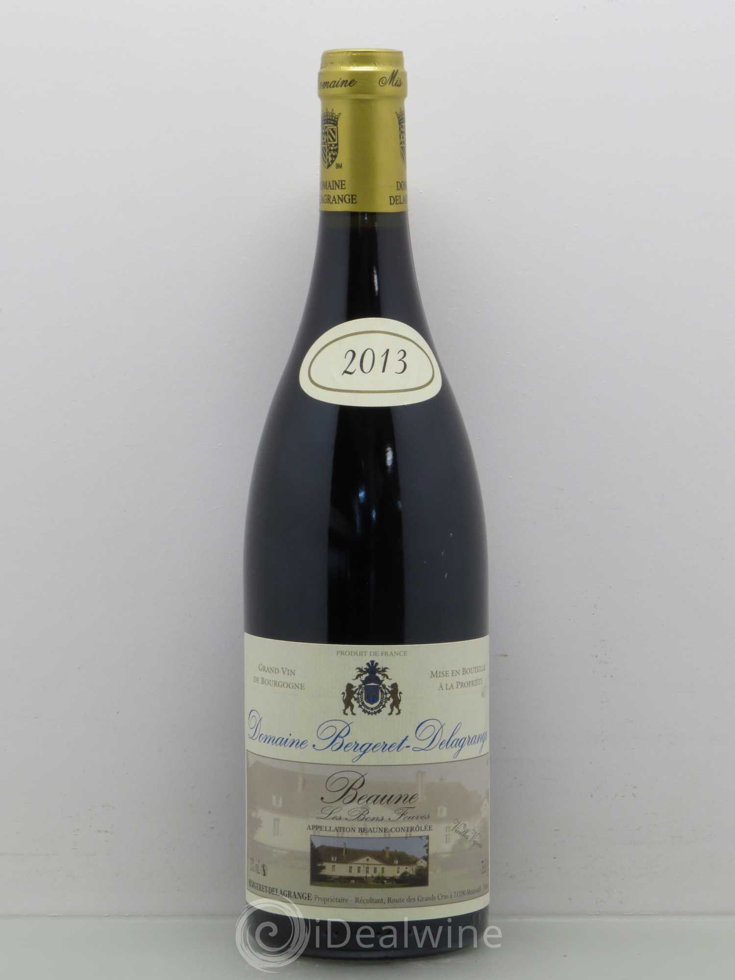 Beaune Les Bons Feuves Bergeret Delagrange (sans prix de reserve) 2013 - Posten von 1 Flasche - 0