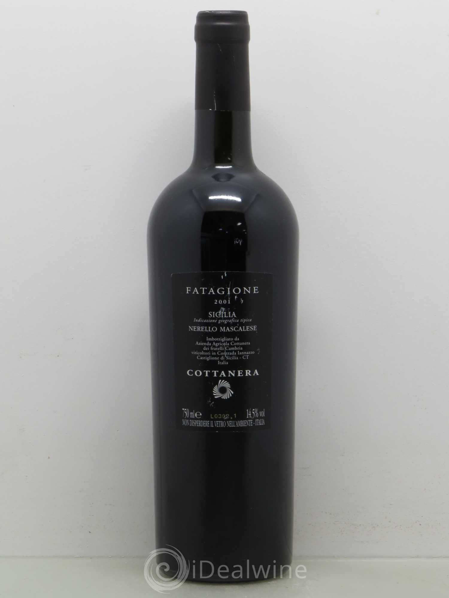 IGT Sicile Cottanera Fatagione Sicilia IGT (sans prix de réserve) 2001 - Posten von 1 Flasche - 1