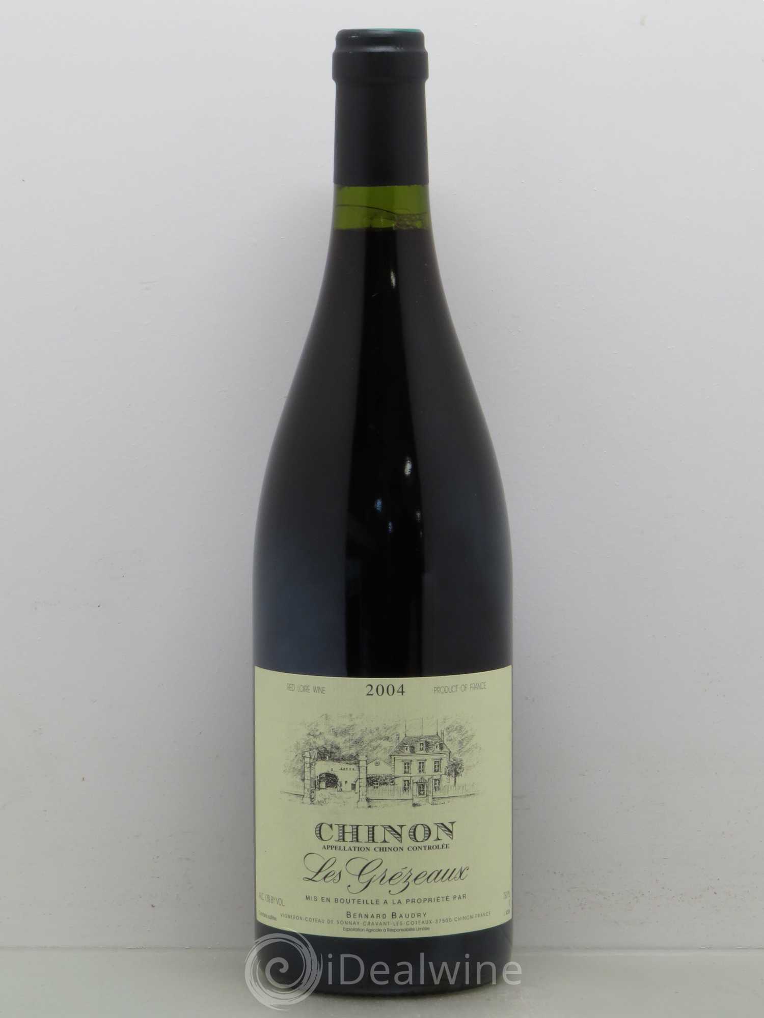 Chinon Les Grézeaux Bernard Baudry (sans prix de réserve) 2004 - Lot de 1 bouteille - 0